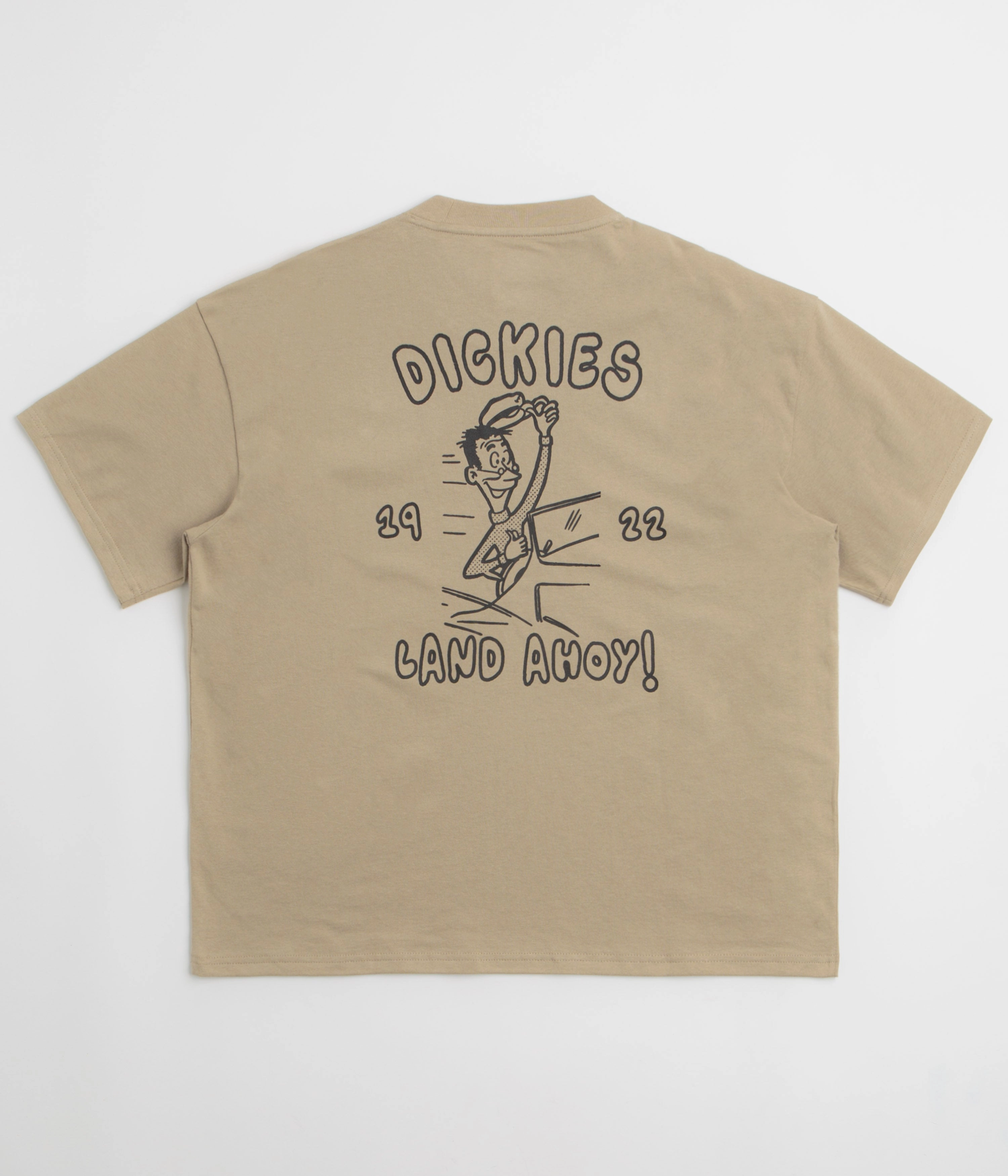 Dickies Decartuville T-Shirt - Desert Sand Layered Hem Detail