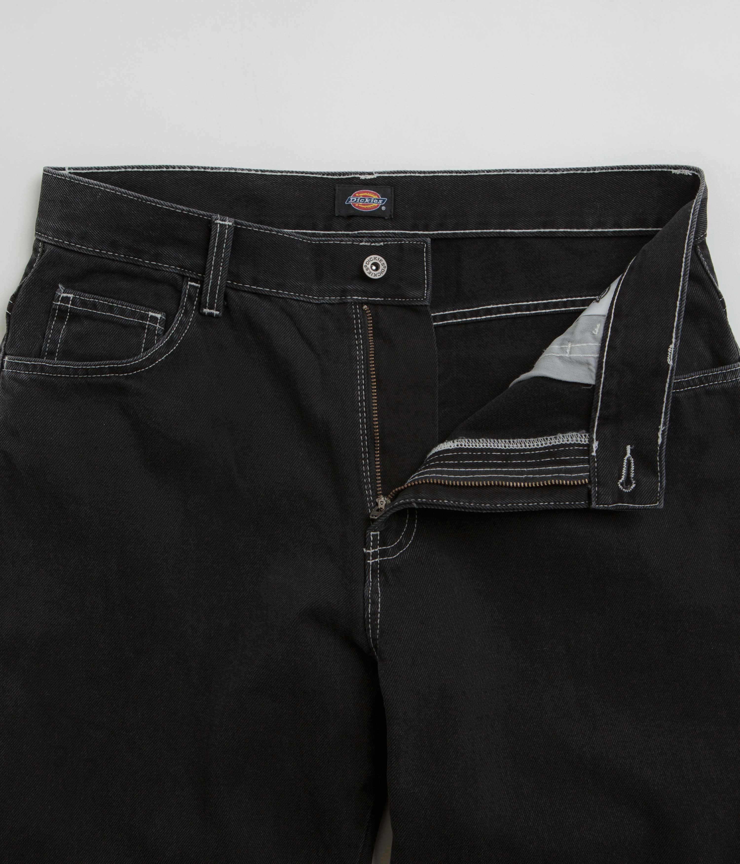 Dickies Double Knee Jeans - Black Wash Flowy legs