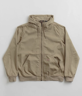 Dickies Duck Canvas Hooded Unlined Jacket - Desert Sand MoistureWicking Technology