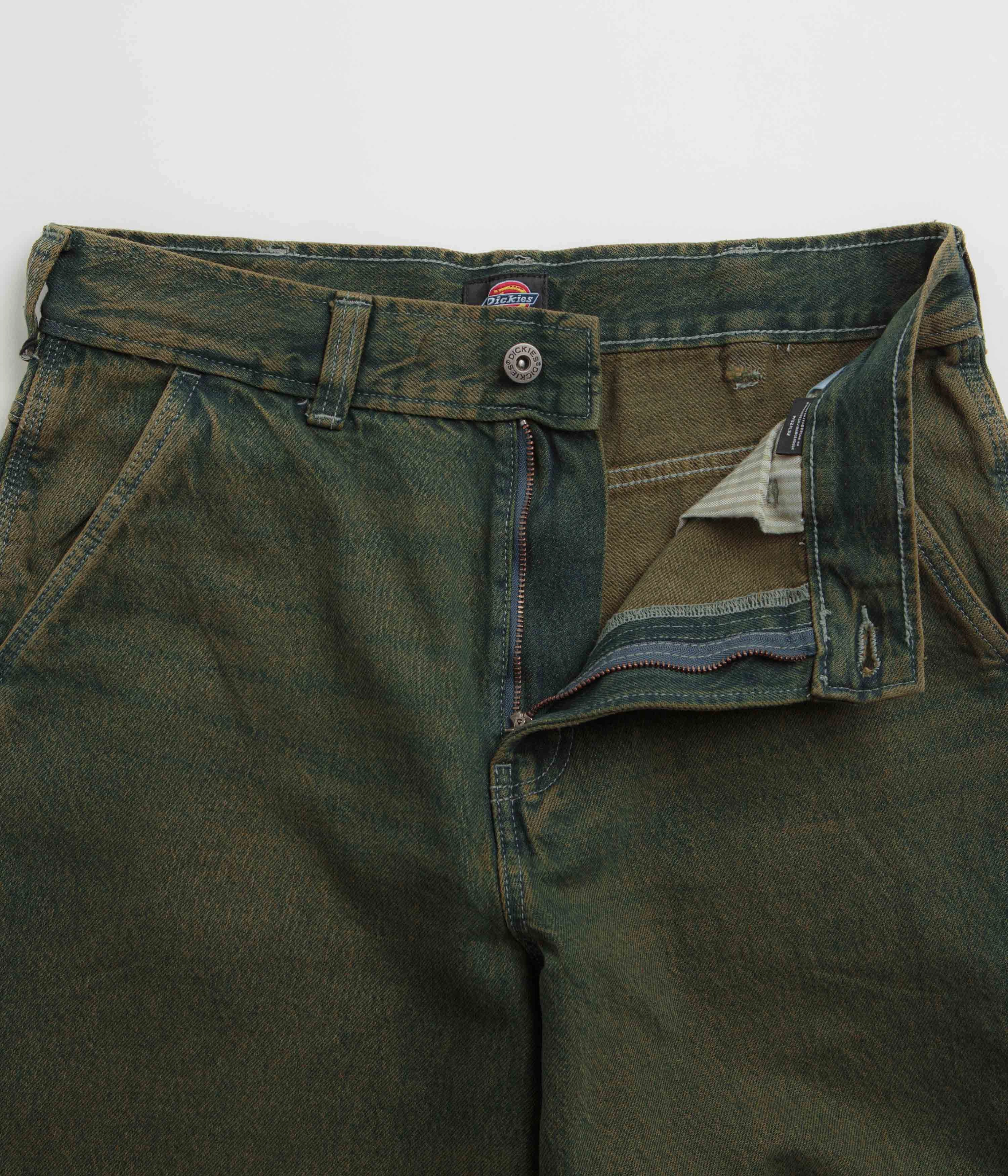 Soft Lines Dickies Loose Painter Jeans - Green Tone Fade