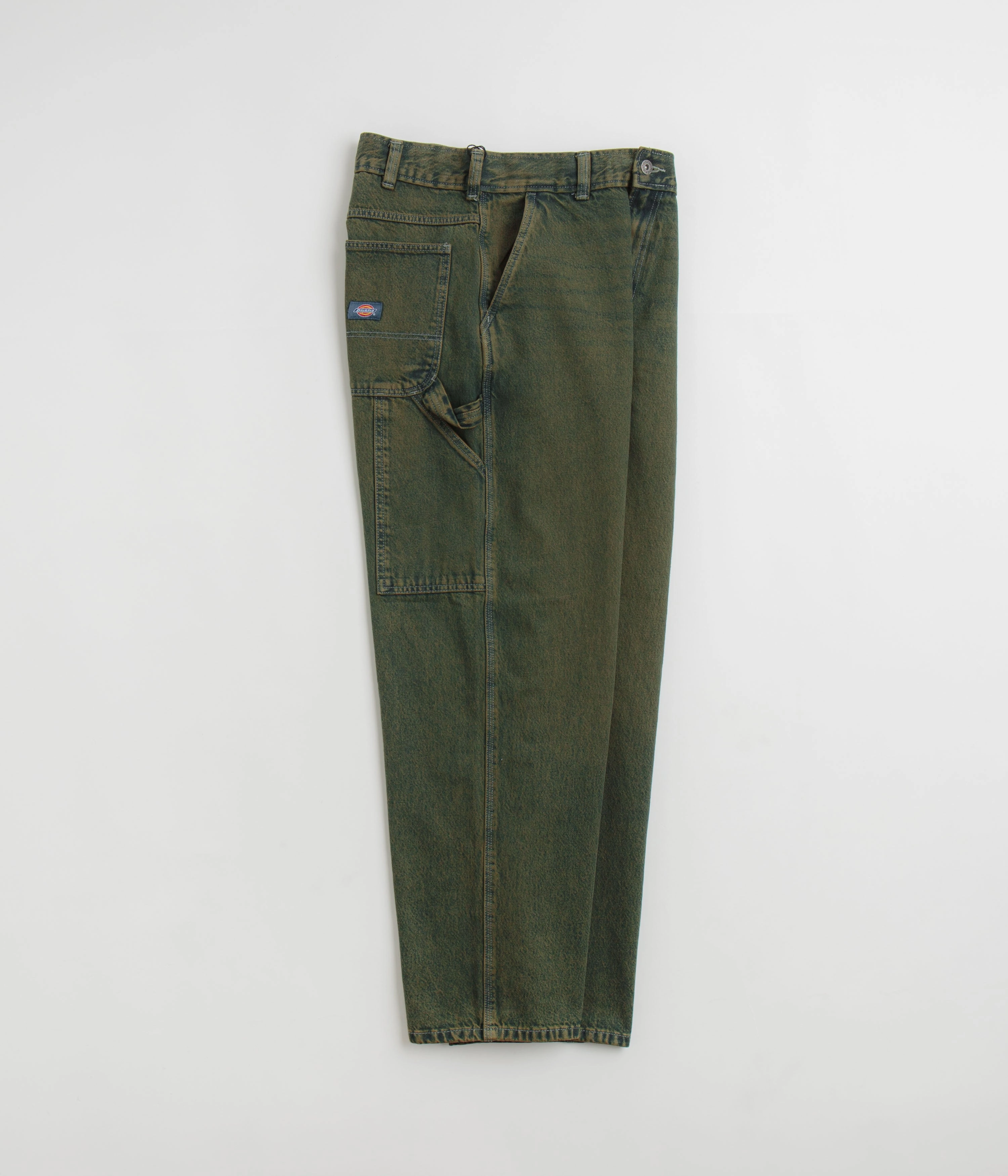 Dickies Loose Painter Jeans - Green Tone Fade Transitional Style Adjustable Closure