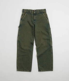 Minimal Bulk Dickies Loose Painter Jeans - Green Tone Fade