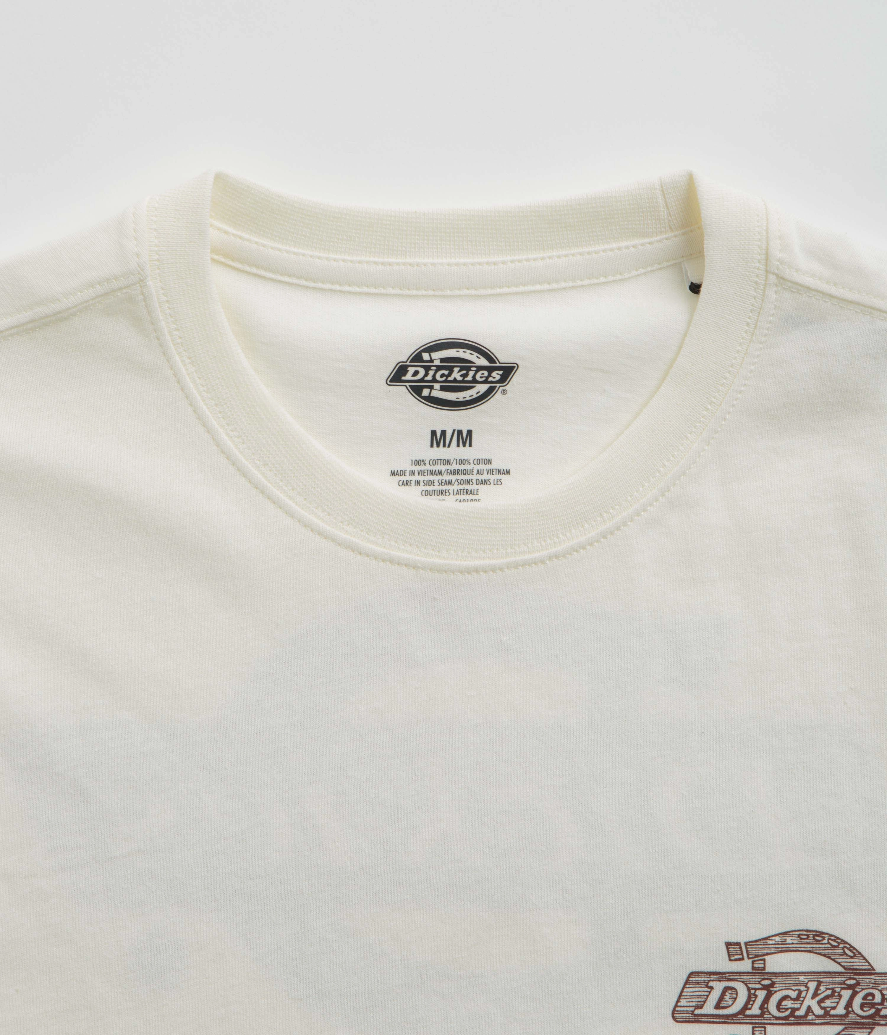 Dickies Wood Logo T-Shirt - Egret SeamFreeShoulders Perfect Layer