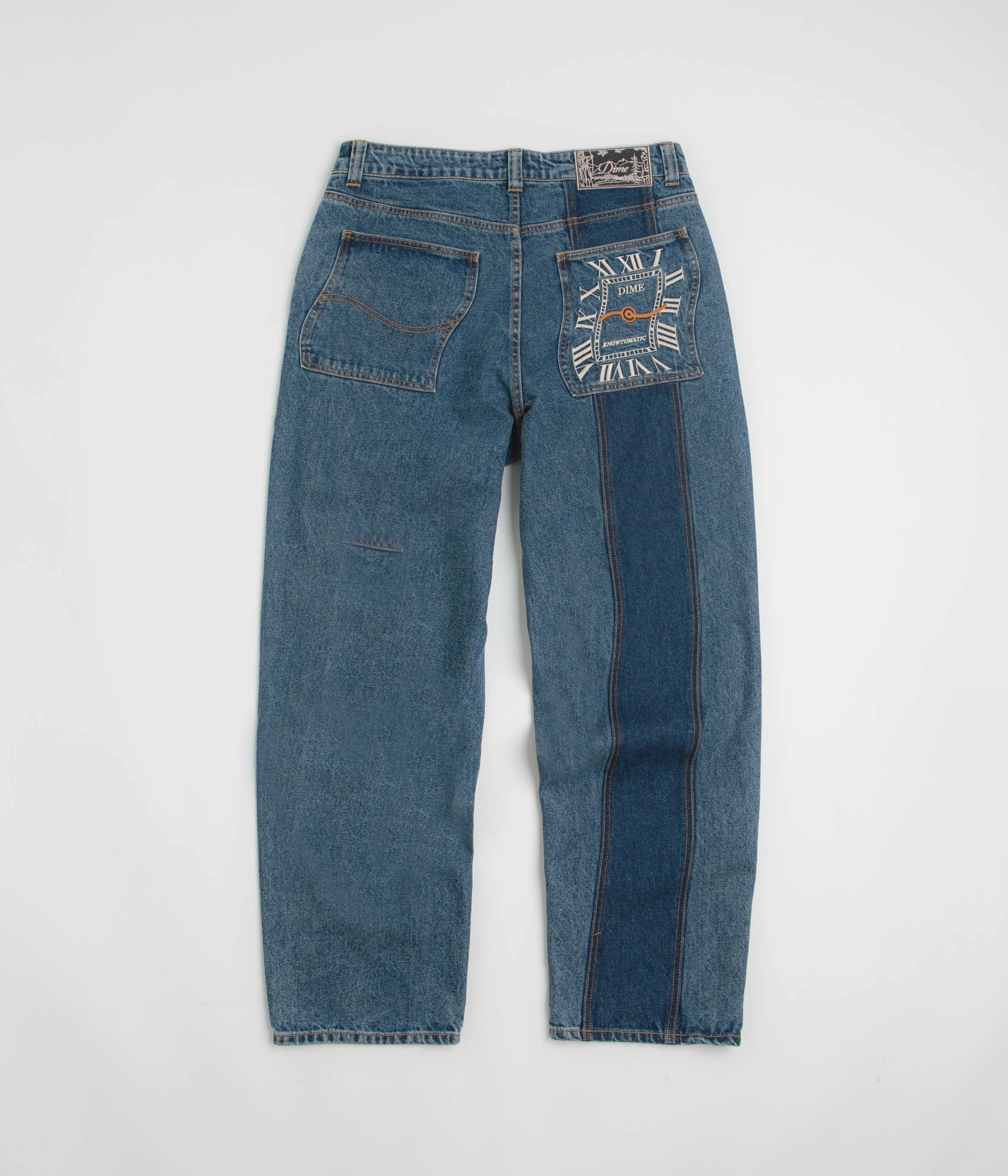 Relaxed Vibe Moisture wicking Dime Baggy Denim Pants - Knowtomatic Blue