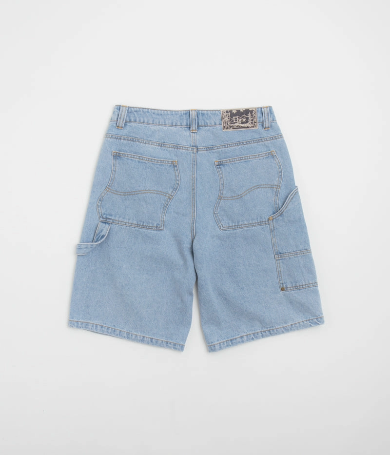 Dime Carpenter Denim Shorts - Blue Washed Cozy Look Slim Shape