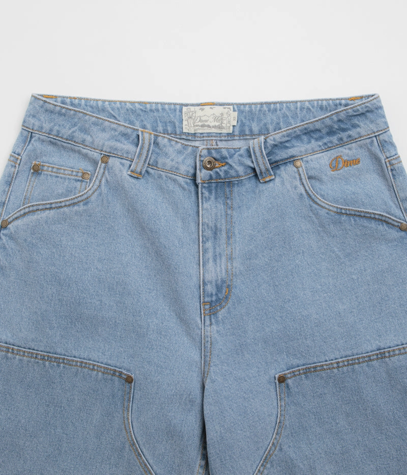 Dime Carpenter Denim Shorts - Blue Washed Core Flex Sport Friendly