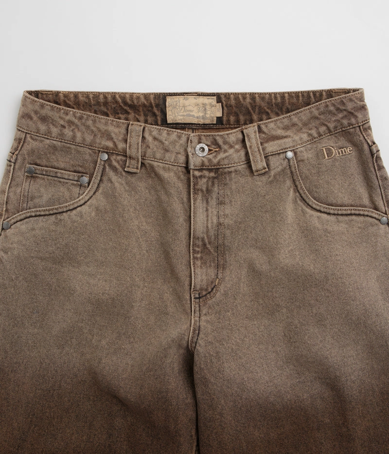Pull-on style Dime Classic Baggy Jeans - Dipped Sandblasted Brown