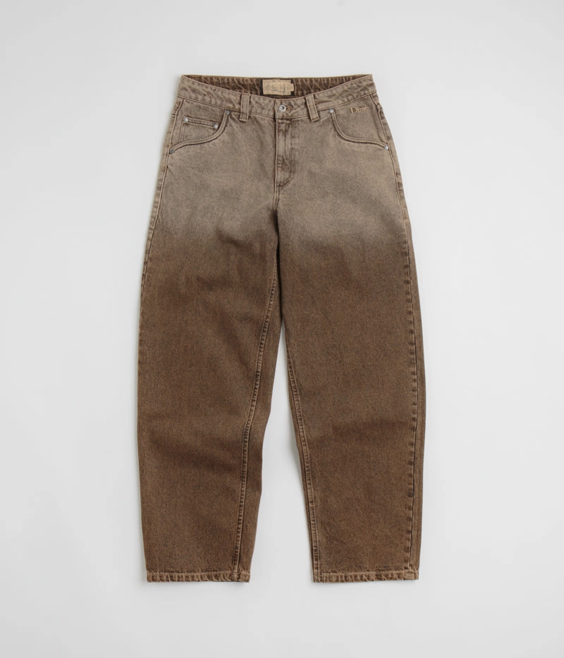 Sporty Function Quick Comfort Fit Dime Classic Baggy Jeans - Dipped Sandblasted Brown