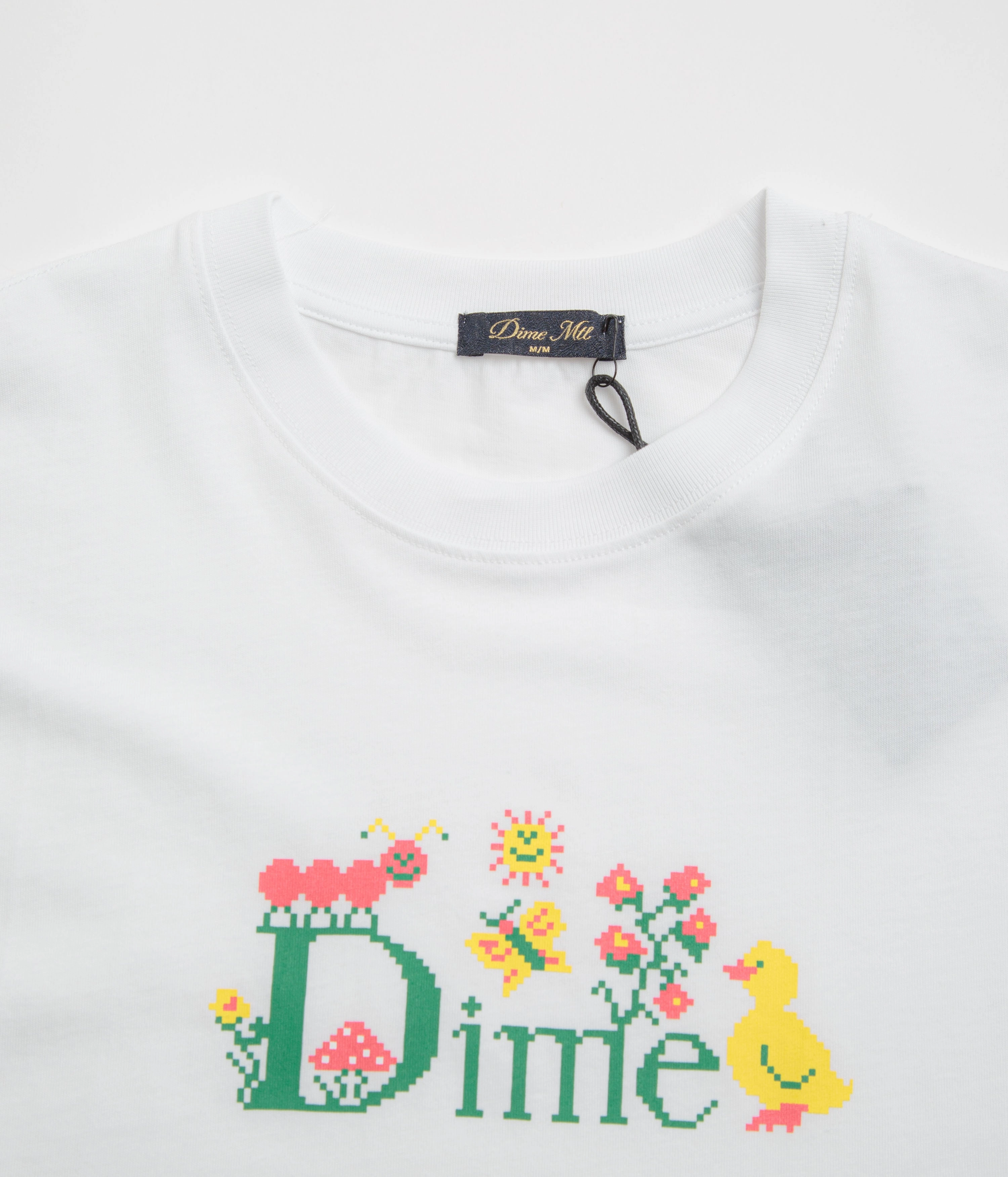 Dime Classic Cross Stitch T-Shirt - White MoistureControlFibers