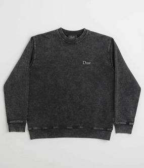 Cozy All-Day Dime Classic French Terry Crewneck Sweatshirt - Faded Black