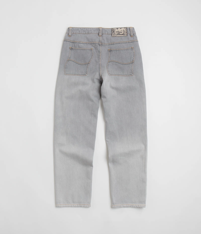 Dime Classic Relaxed Jeans - Dipped Sandblasted Grey Breathable Comfort Fit