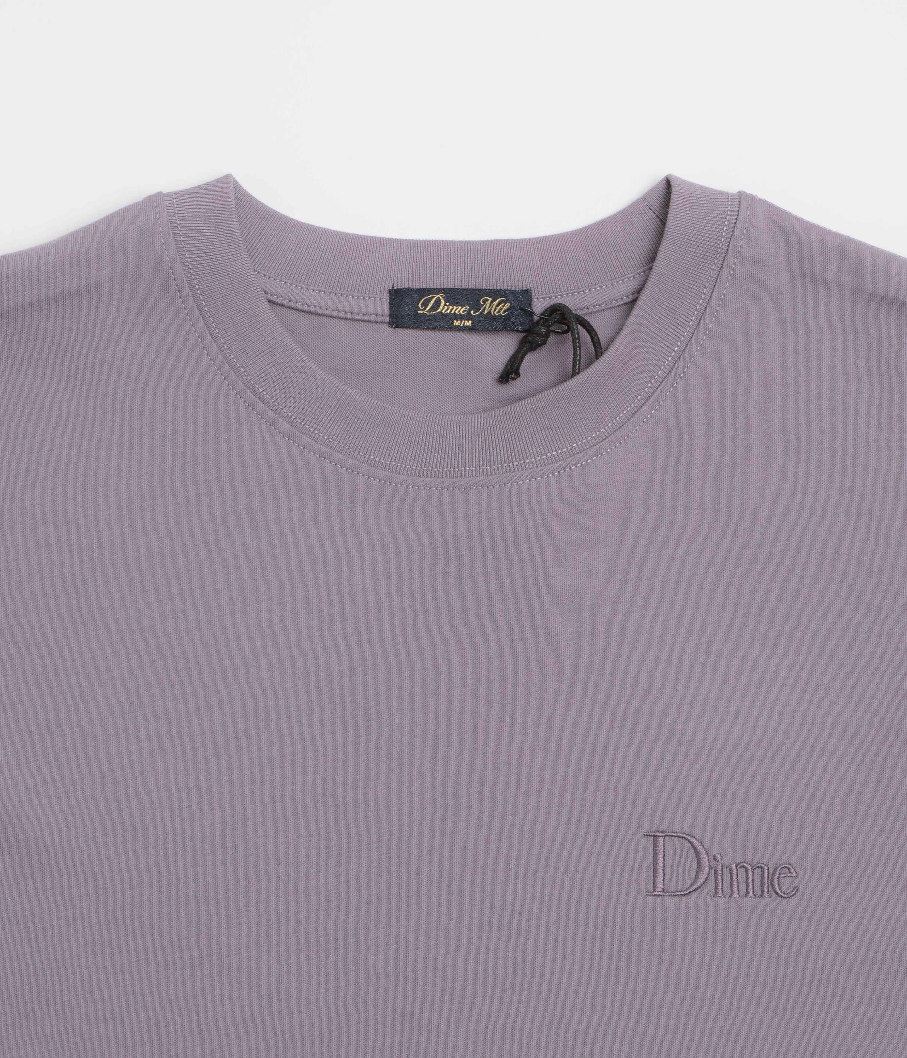 Fashion Ready mix and match Dime Classic Small Logo T-Shirt - Plum Grey