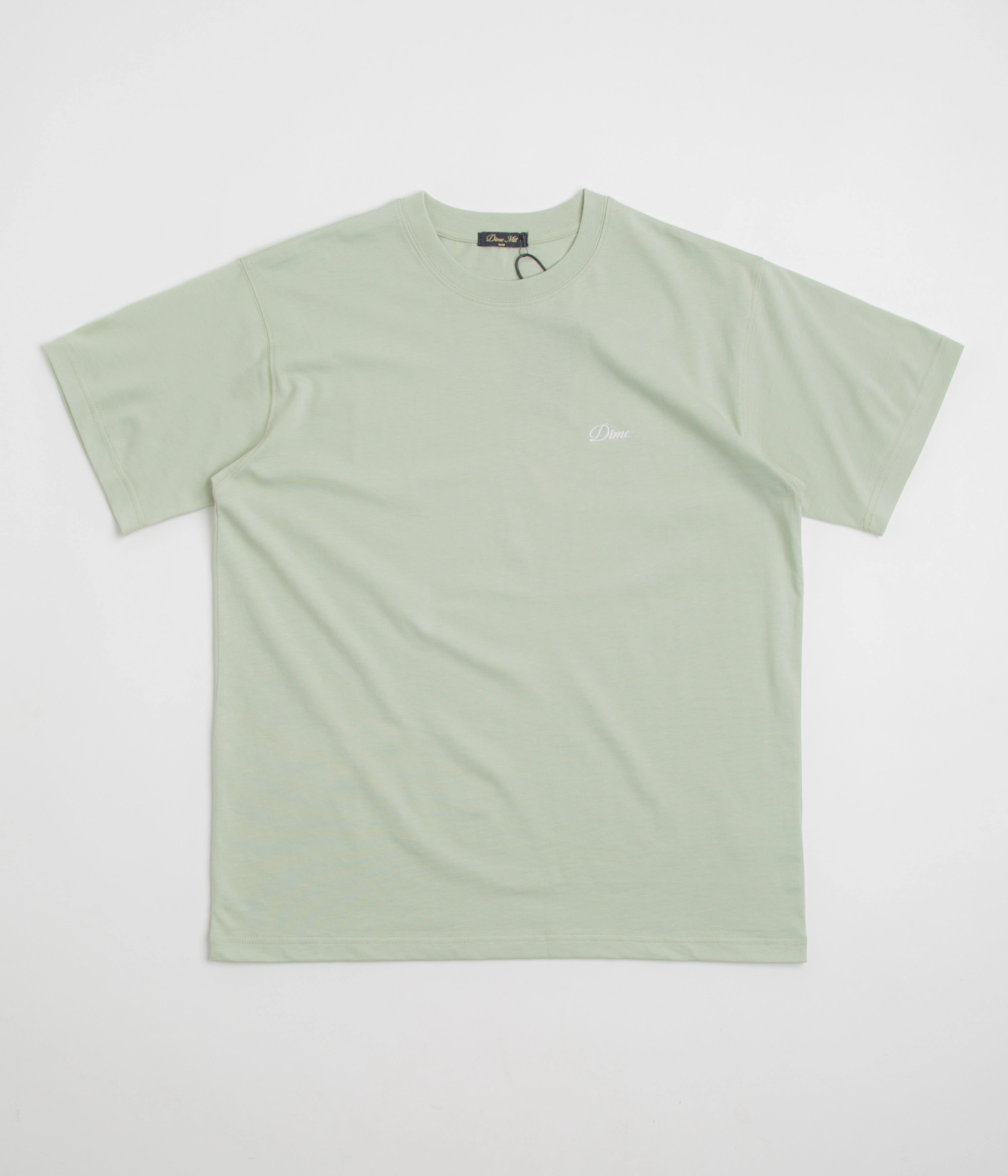 Classic Layer Dime Cursive Small Logo T-Shirt - Charcoal Moss