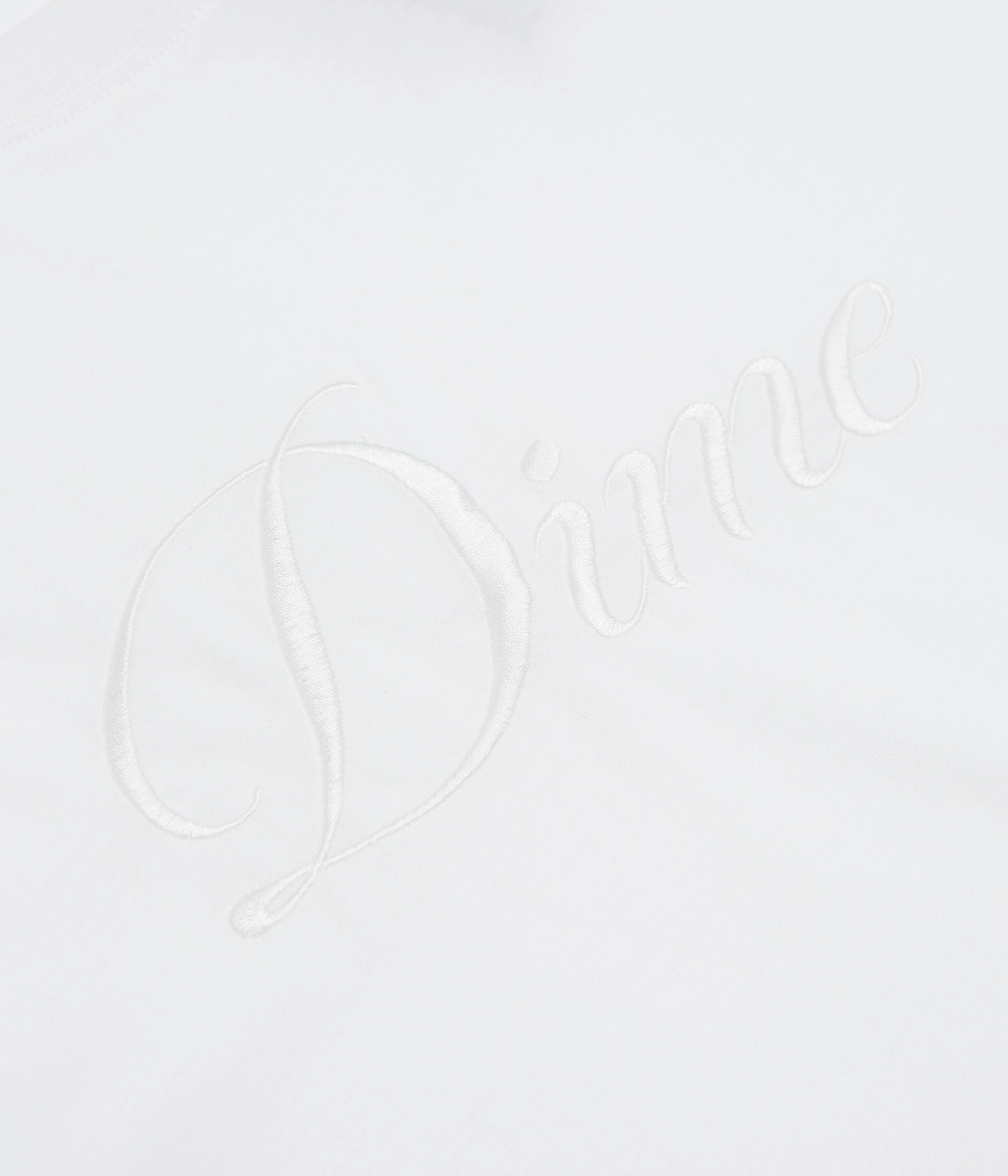 Dime Cursive T-Shirt - White print design