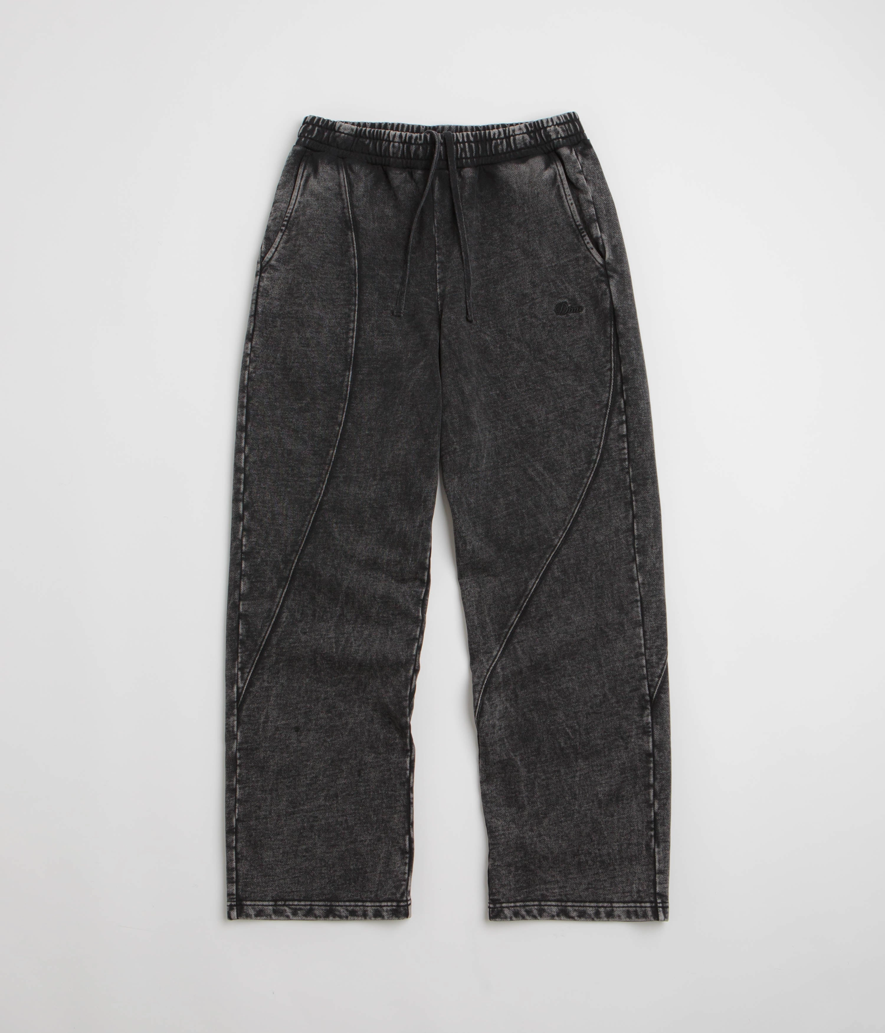 Water Repellent Dime Cyclone French Terry Pants - Black Snow Washed
