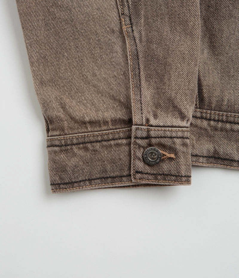 WaterResistantCoating Compressed Packing Design Dime Denim Jacket - Dipped Sandblasted Brown
