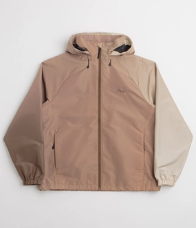 Dry Fast Seamless Knit Cuffs Dime Gradient Windbreaker Jacket - Brown