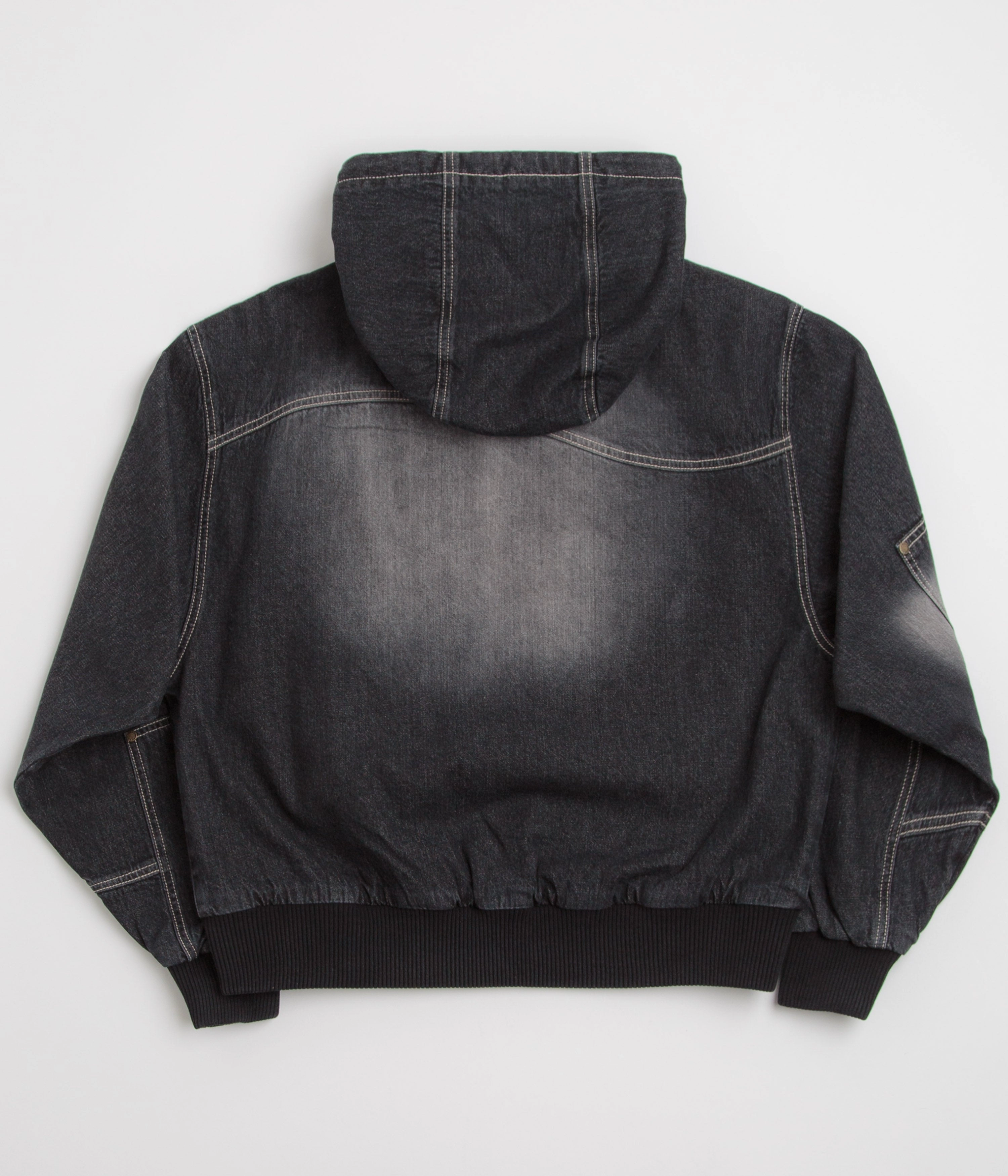 Dime Hooded Utility Jacket - Sandblasted Black Fit For Travel