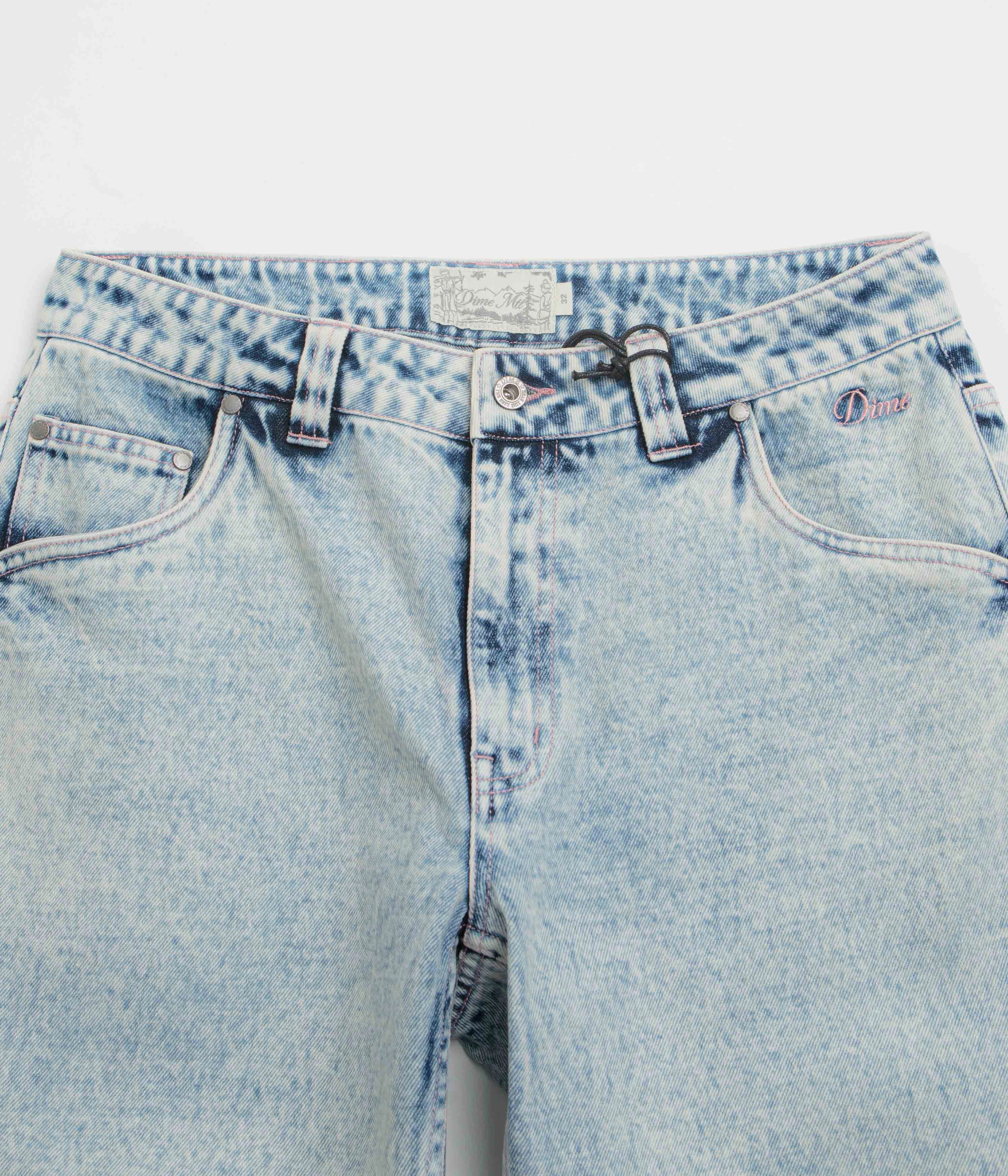 Dime Relaxed Denim Pants - Light Snow Washed Anti Friction Lining