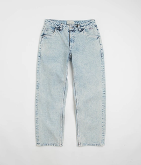 Relaxed Look Dime Relaxed Denim Pants - Light Snow Washed