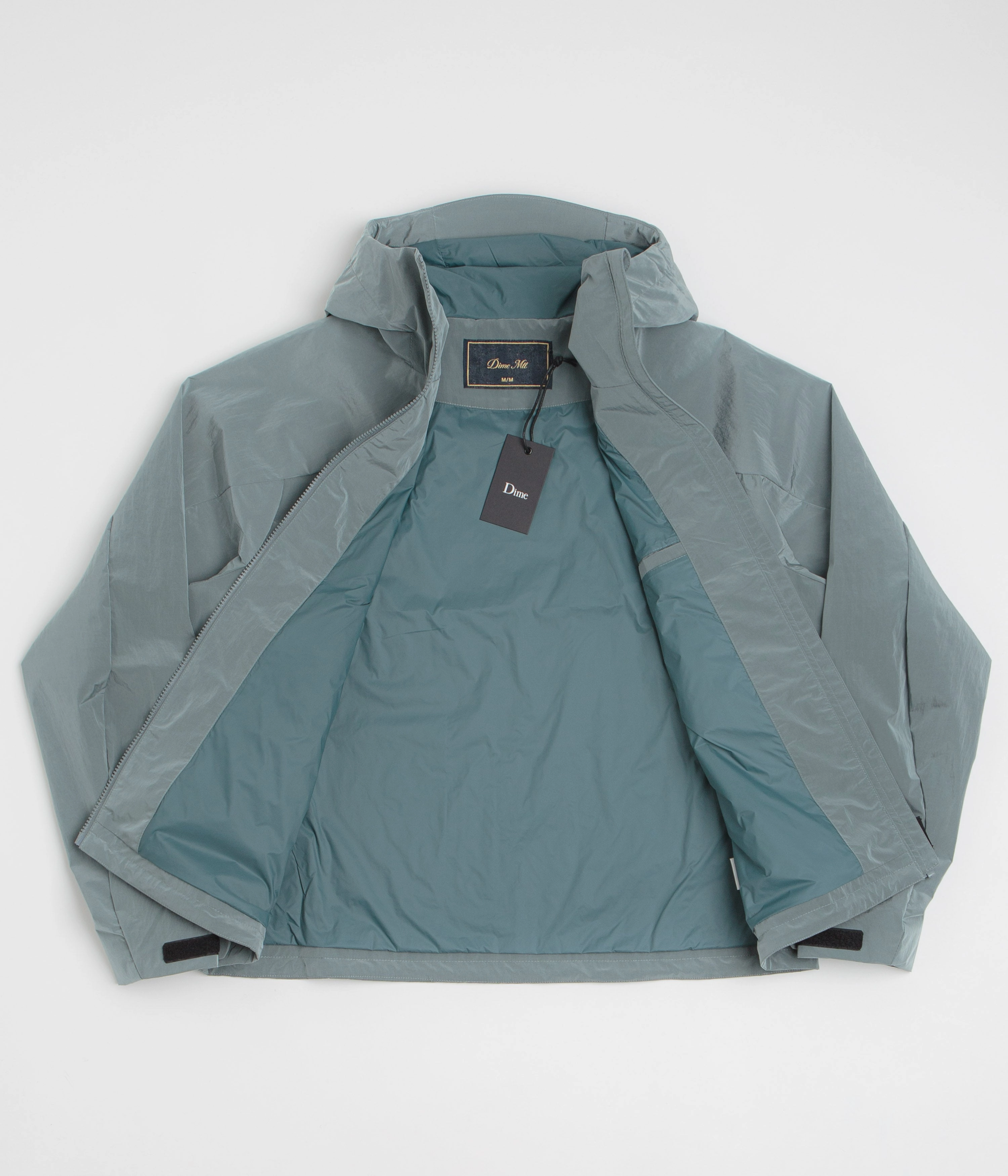 Fade Resistant Dye Compact Packability Dime Taffeta Windbreaker Full Zip Jacket - Frost