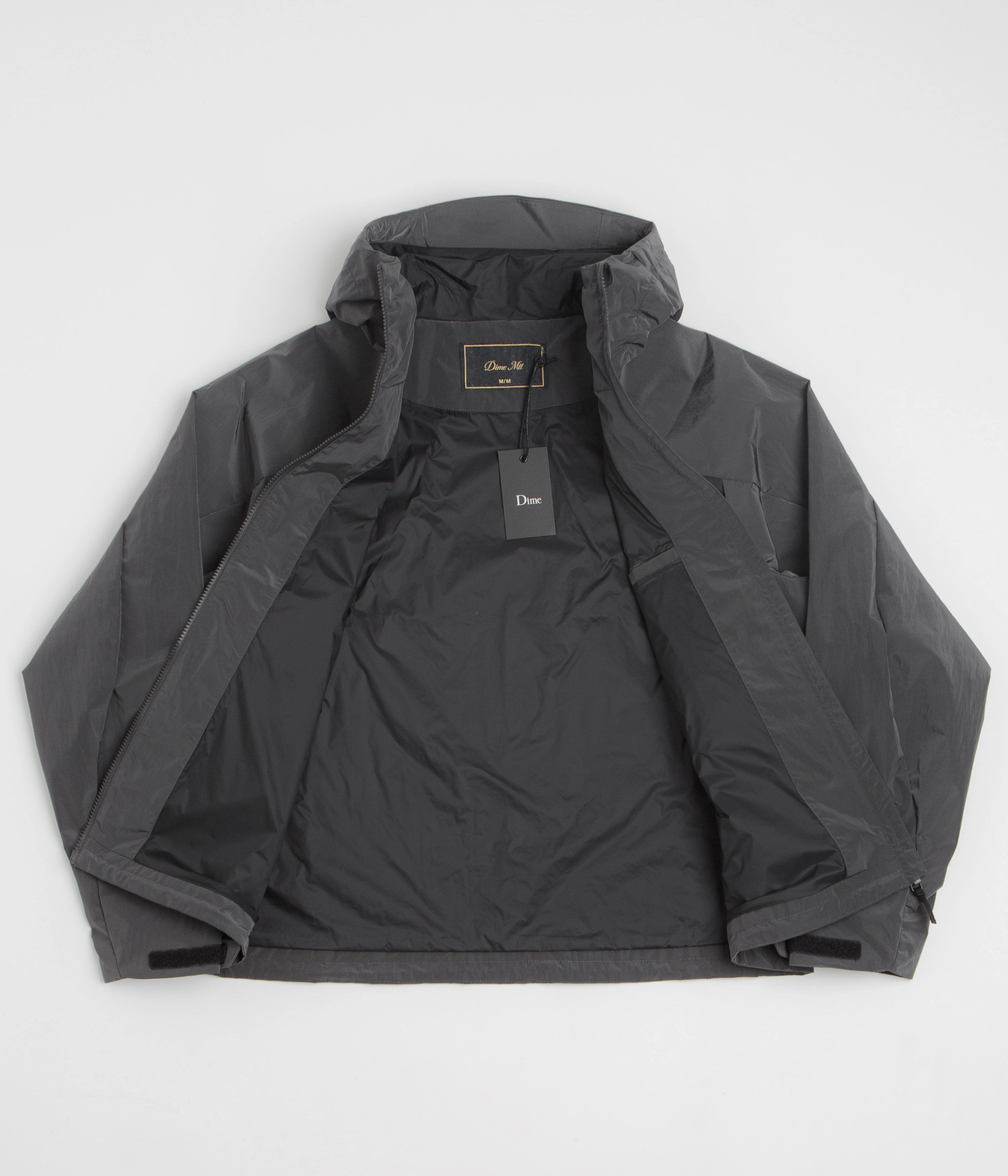 Dime Taffeta Windbreaker Full Zip Jacket - Storm Ventilation Panels Casual Style