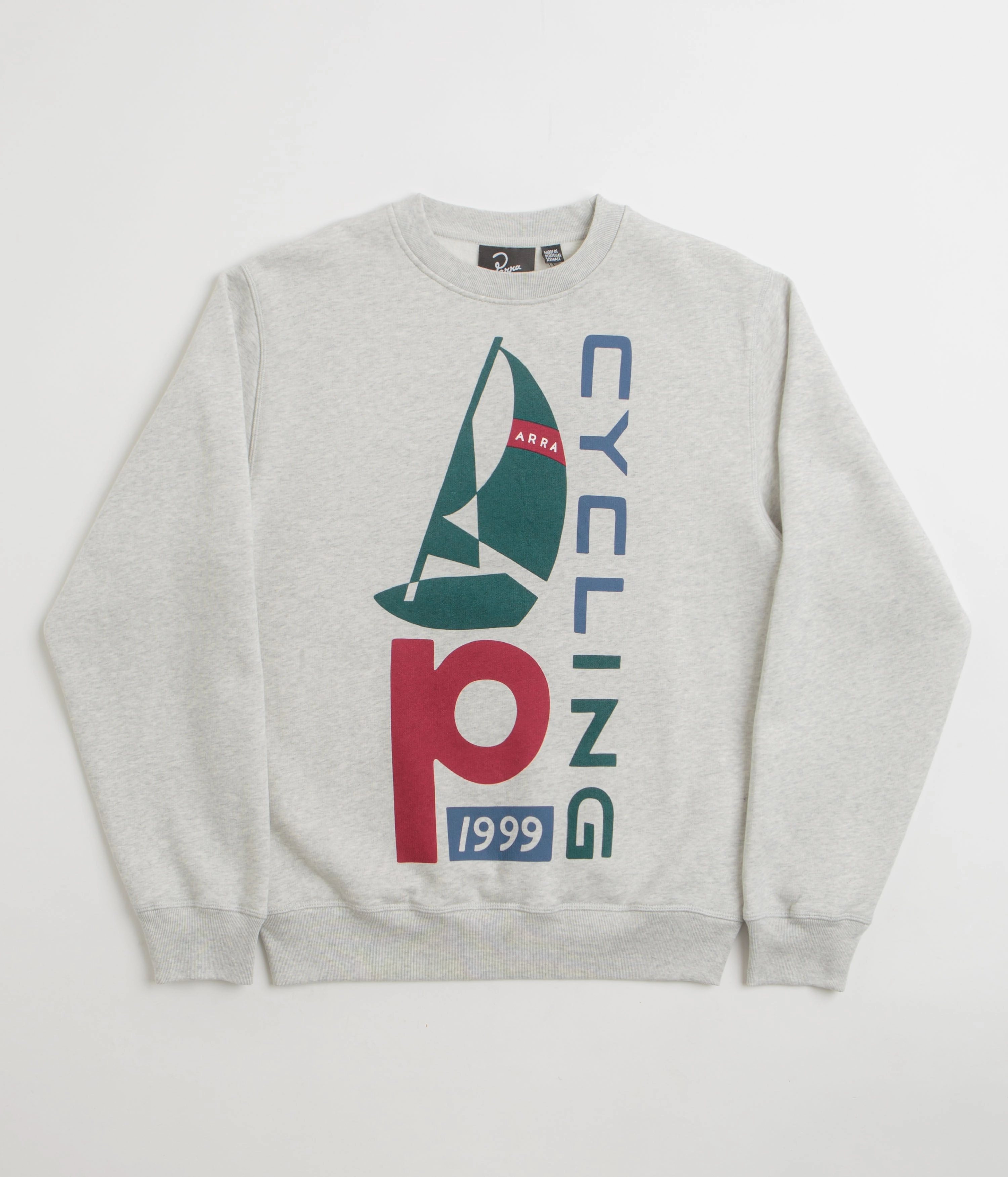 Seasonal Must-Have by Parra Sail Bike Crewneck Sweatshirt - Heather Grey