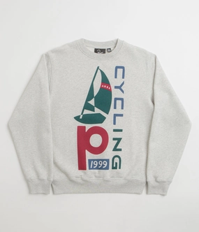 Seasonal Must-Have by Parra Sail Bike Crewneck Sweatshirt - Heather Grey