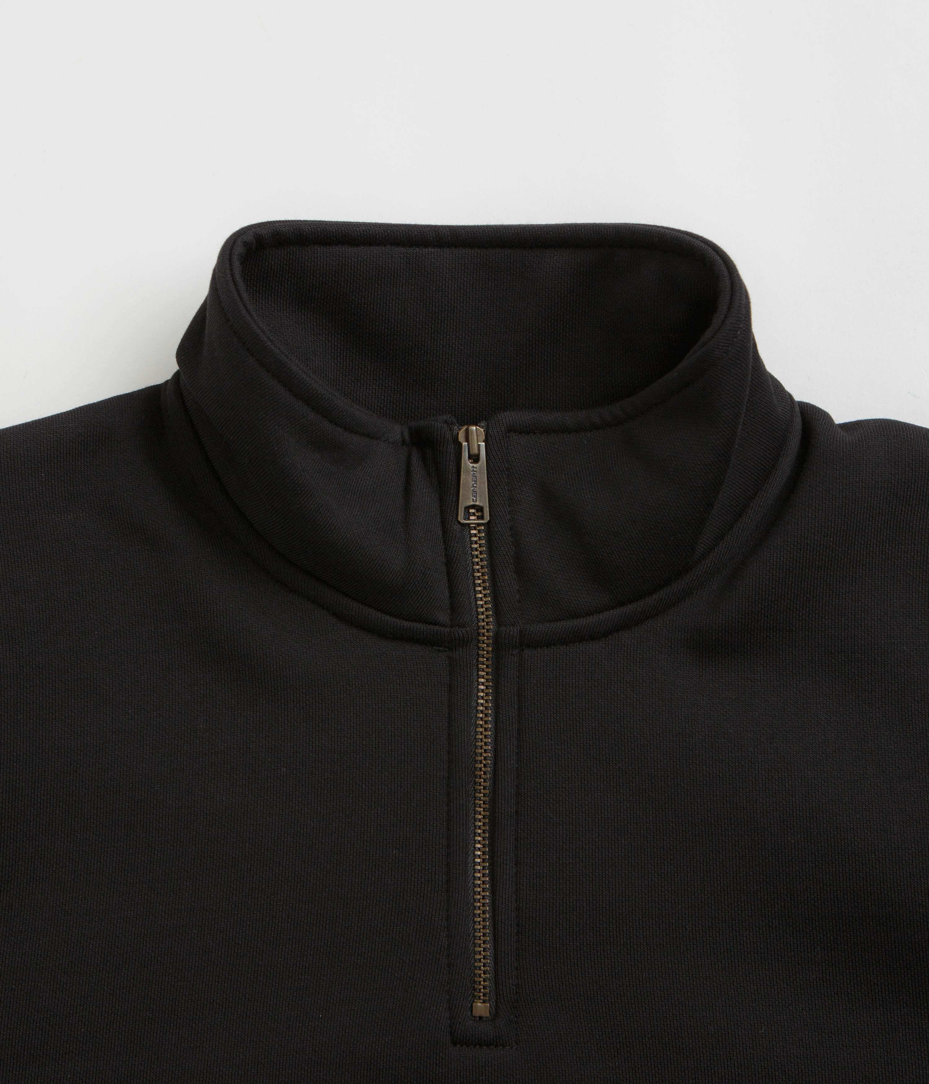 Casual Styling Winter Comfort Layer Carhartt Chase Zip Neck Sweatshirt - Black / Gold