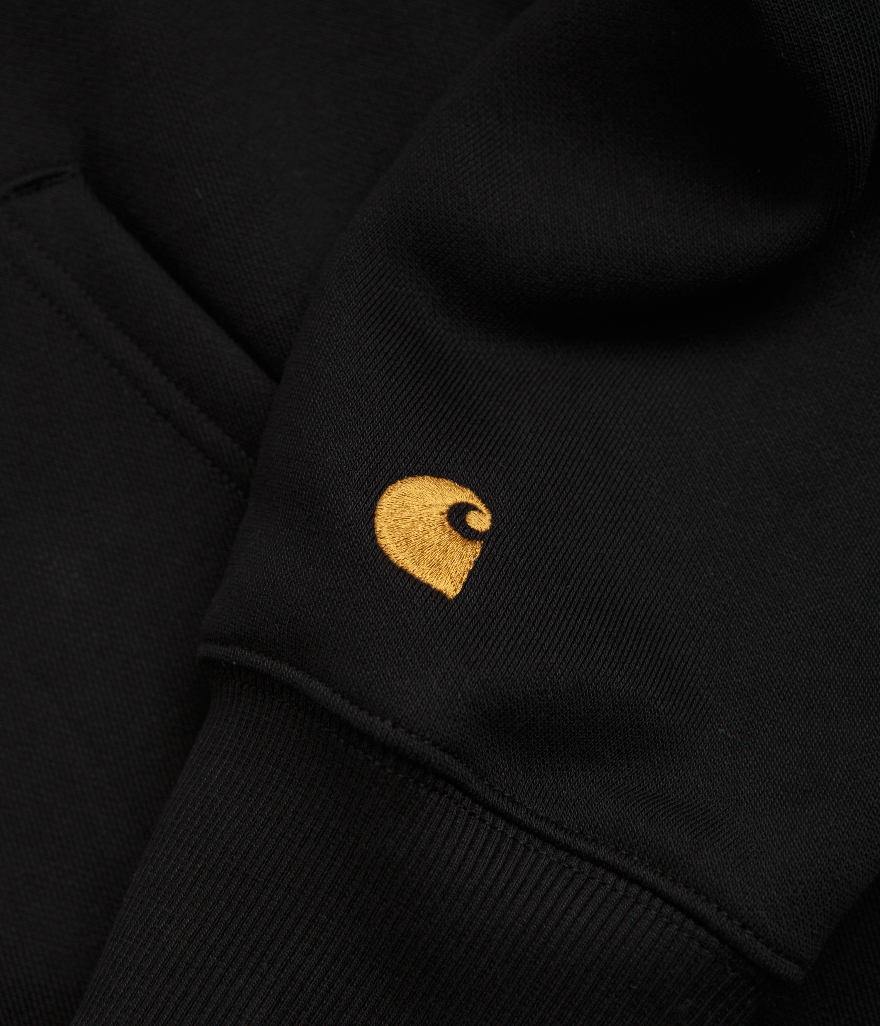 Chilly Days Carhartt Chase Zip Neck Sweatshirt - Black / Gold
