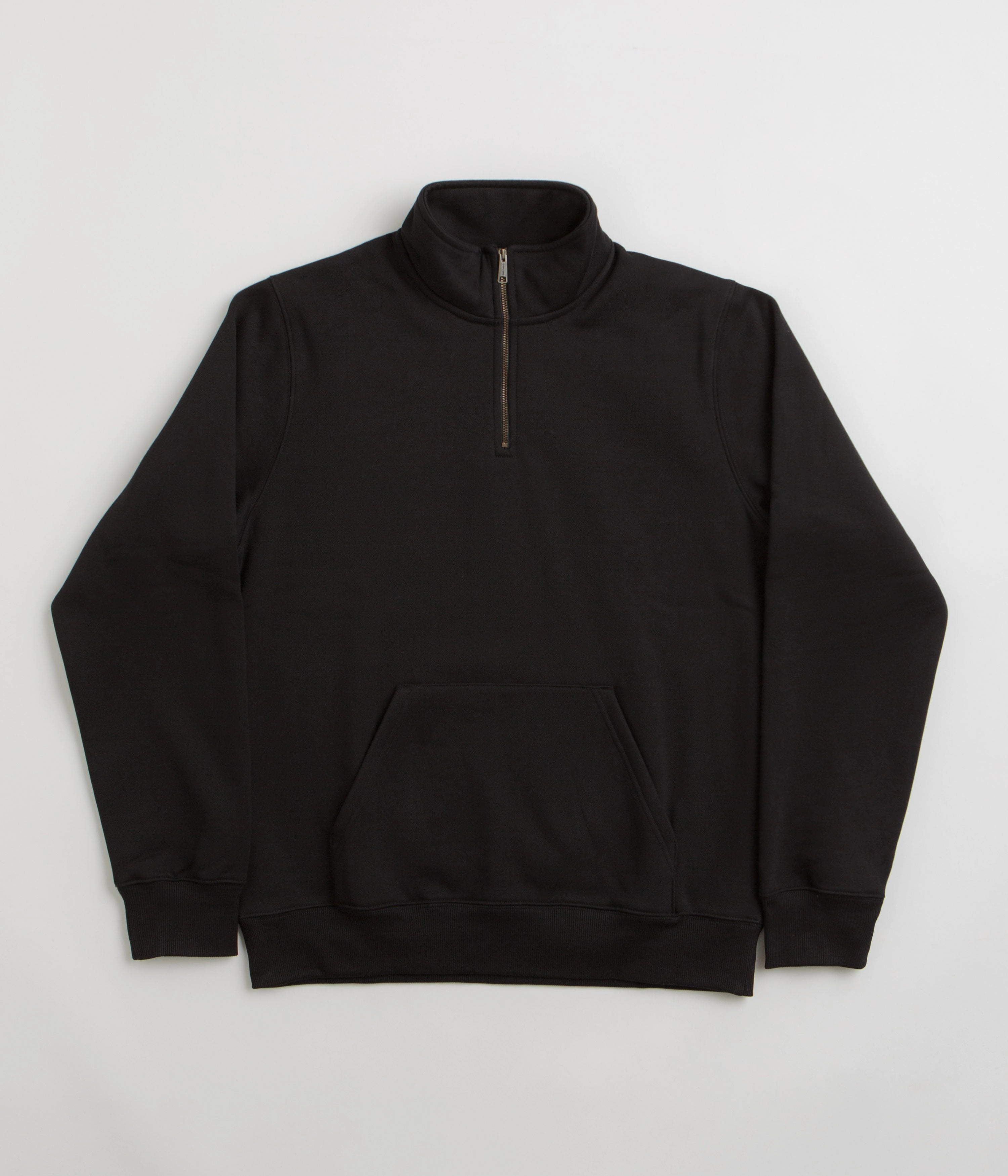 Carhartt Chase Zip Neck Sweatshirt - Black / Gold casual knitwear Warm & Soft