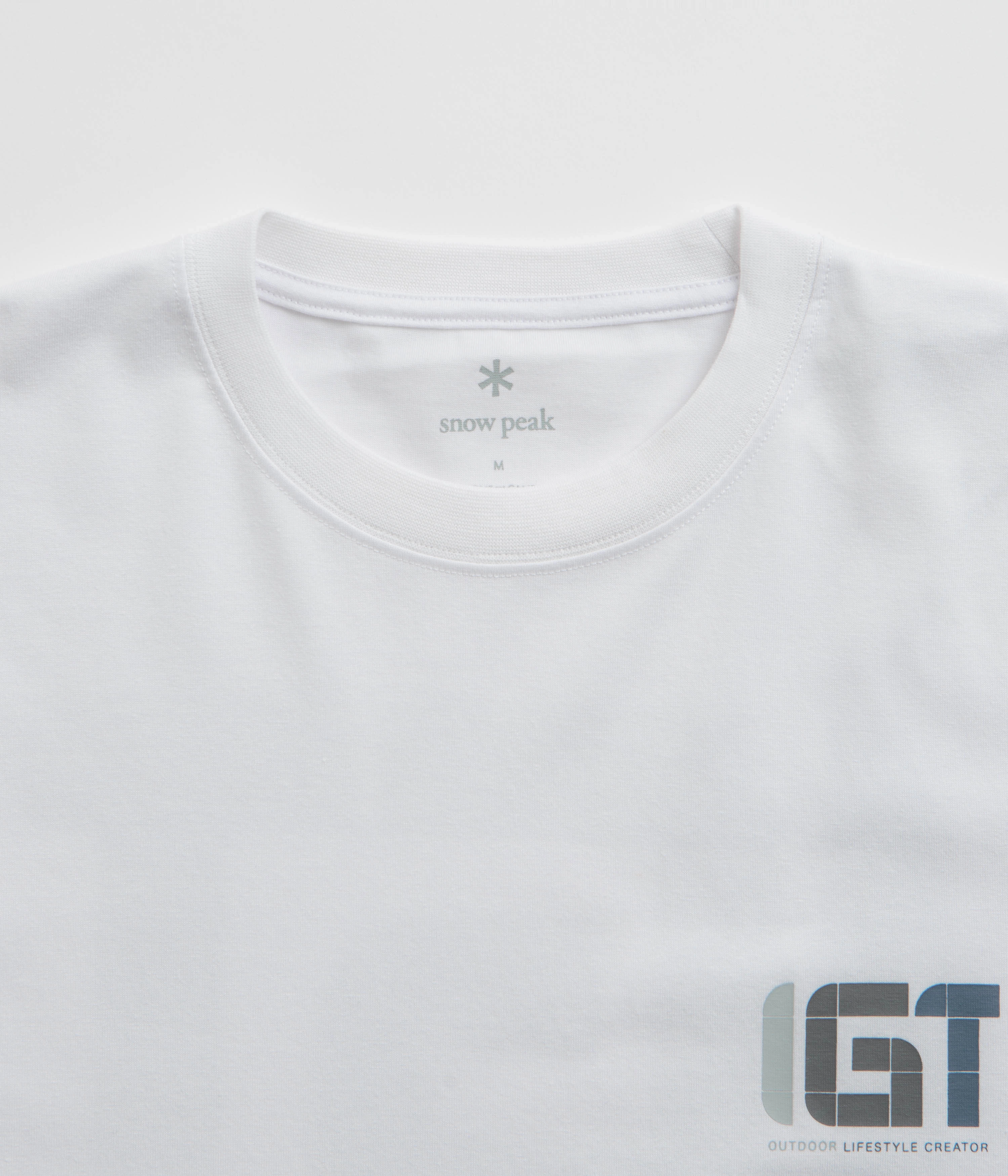 Snow Peak IGT Logo T-Shirt - White Sustainable Fibers Soft Wearable