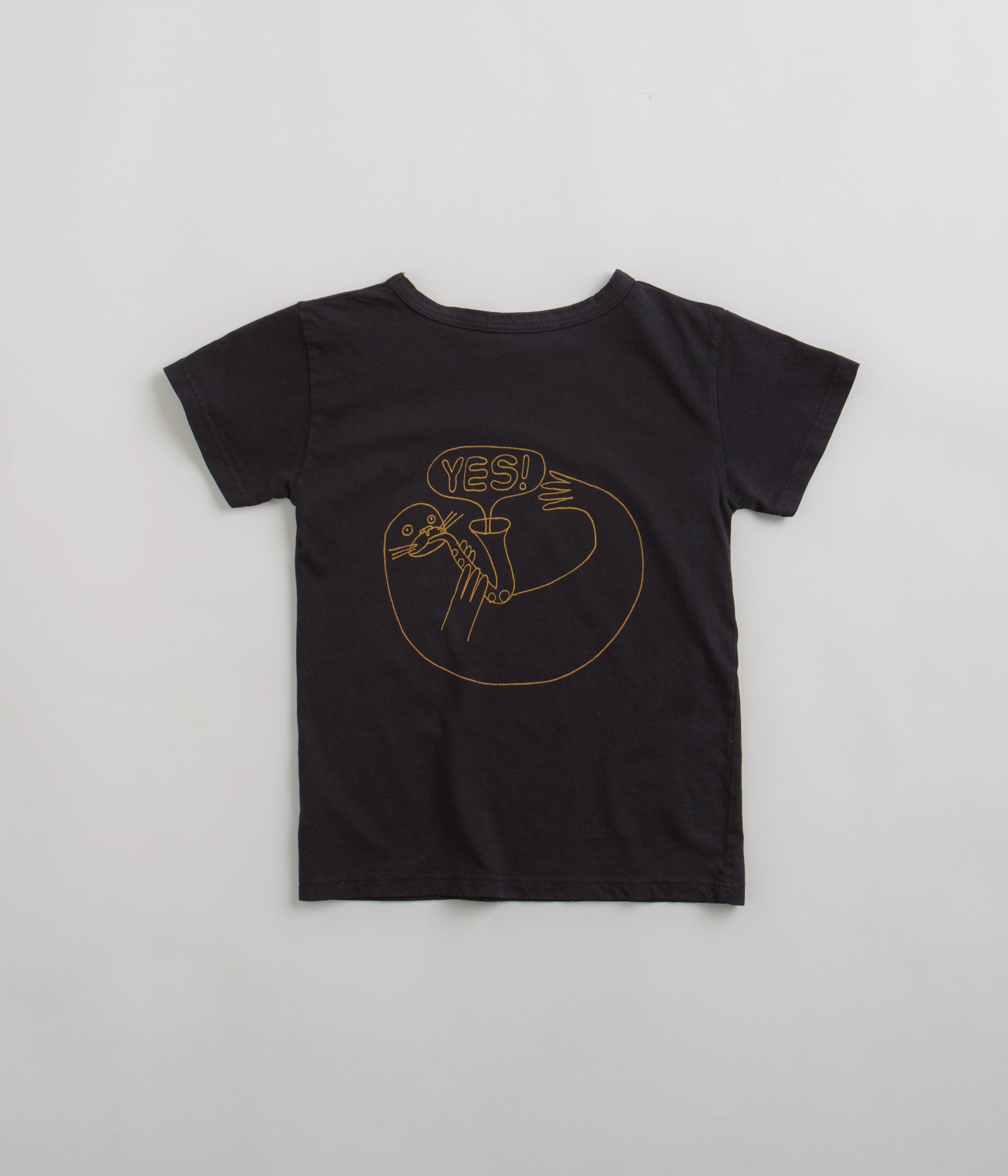 Mollusk Kids Dude Yes T-Shirt - Black Indigo Stylish and Fun