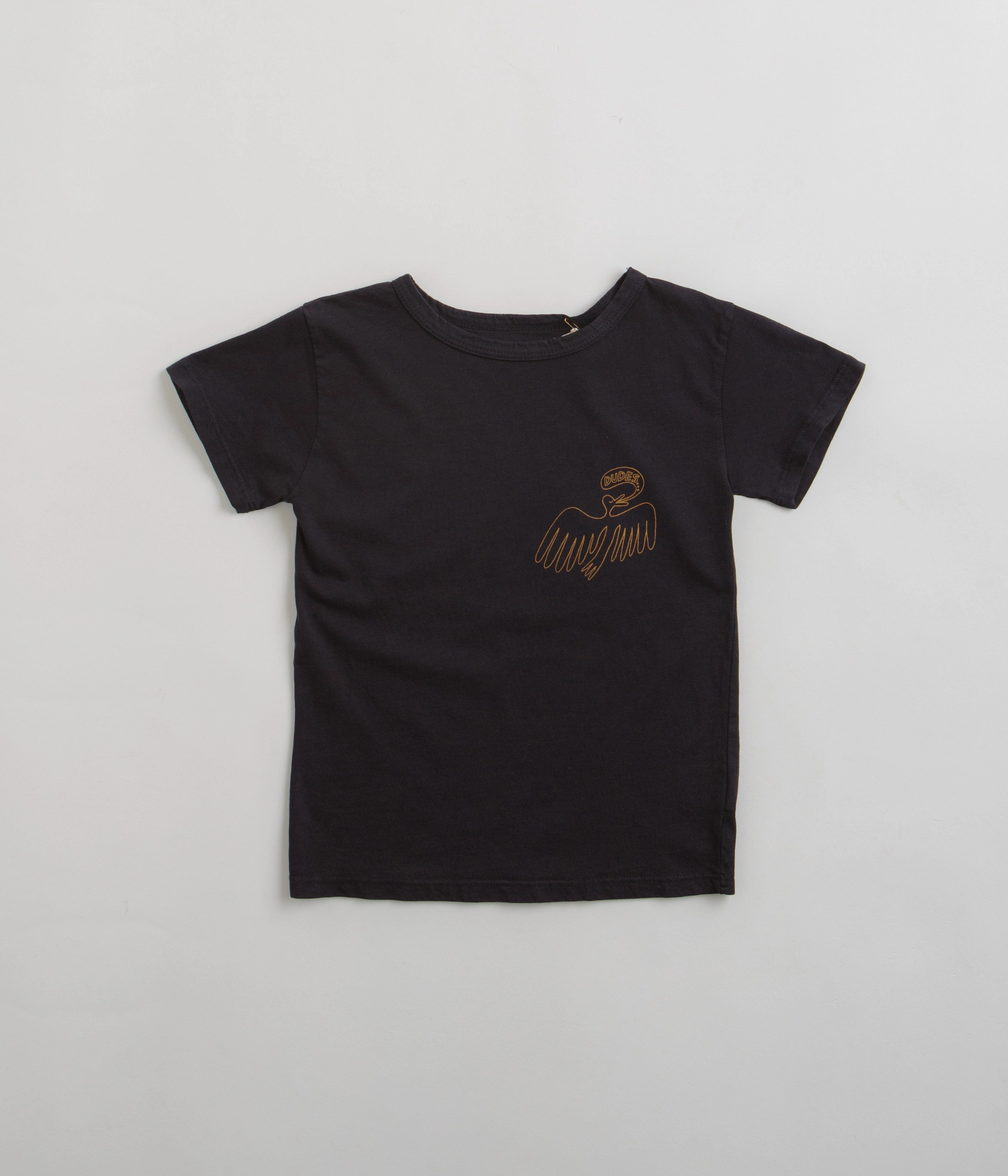 Mollusk Kids Dude Yes T-Shirt - Black Indigo Soft and Light Wear