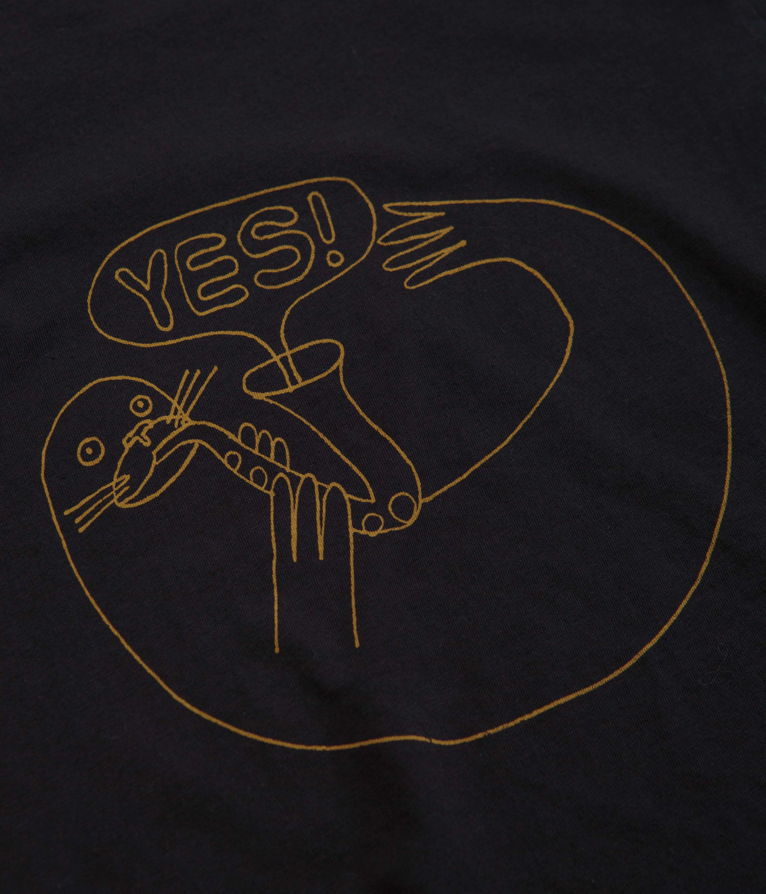 Mollusk Kids Dude Yes T-Shirt - Black Indigo Comfort Design