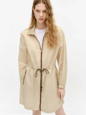 Drawstring Waist Mini Dress Outdoor Style Feminine fit-and-flare silhouette