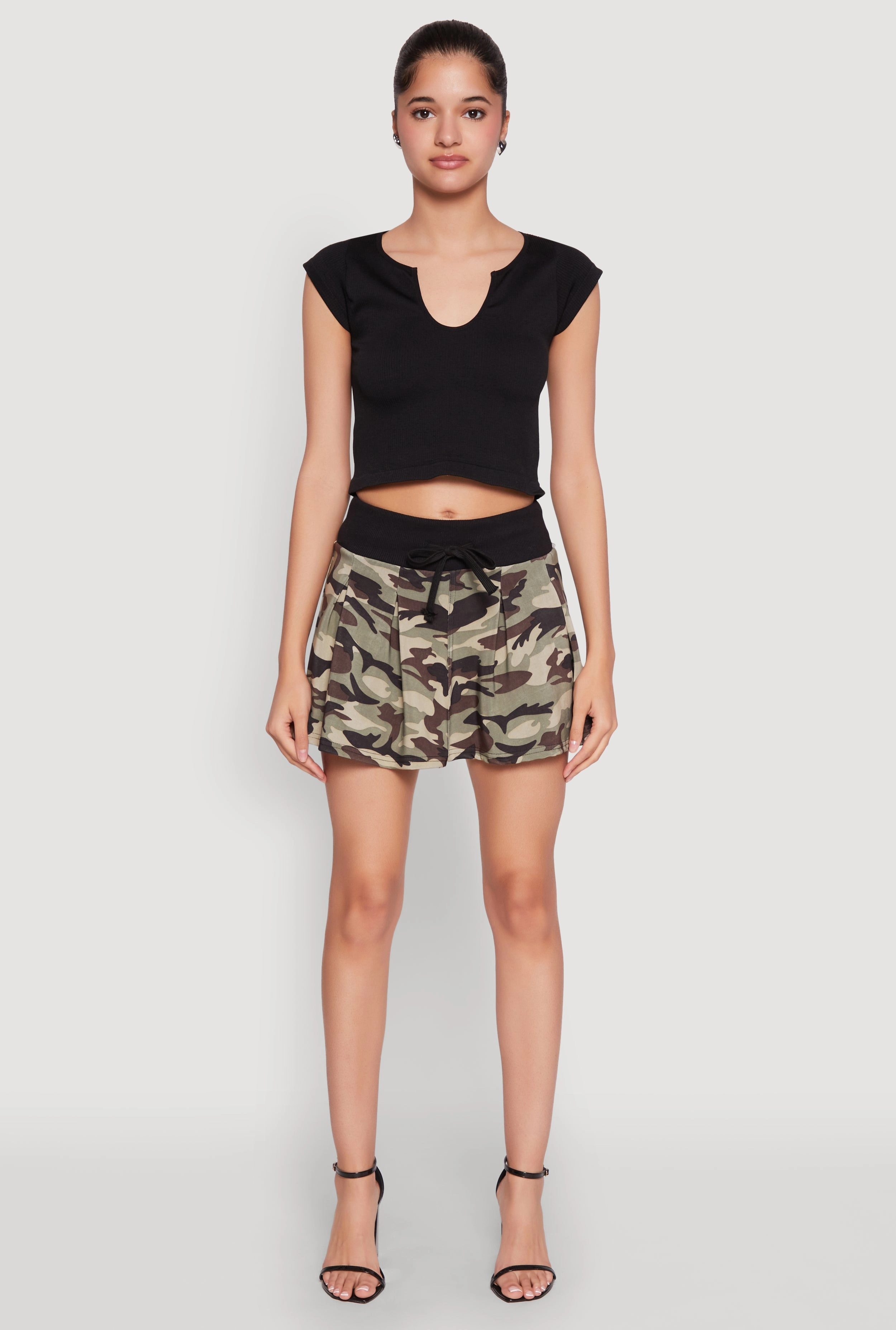 Drawstring Pleated Skirt Urban Pulse Modern Luxe