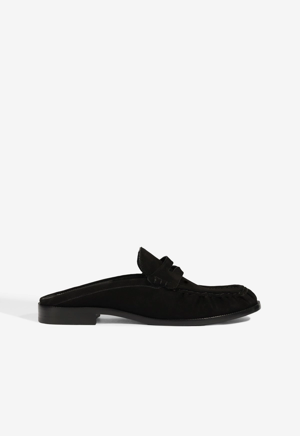 Tyche Mule Suede Flat Open Toe Evening Pumps