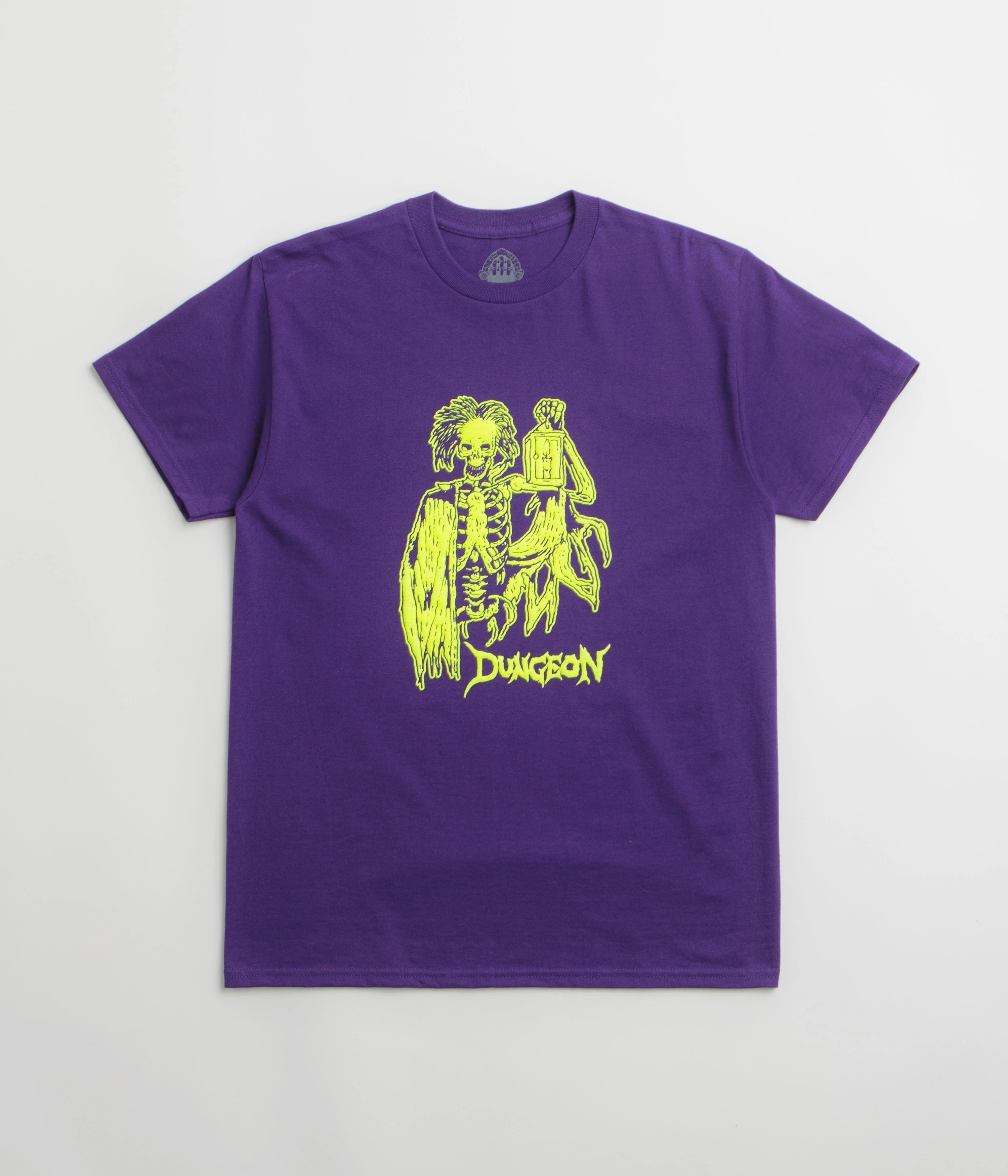 Relaxed Armhole Cut Weekend Comfort Style Dungeon Lights Out T-Shirt - Purple