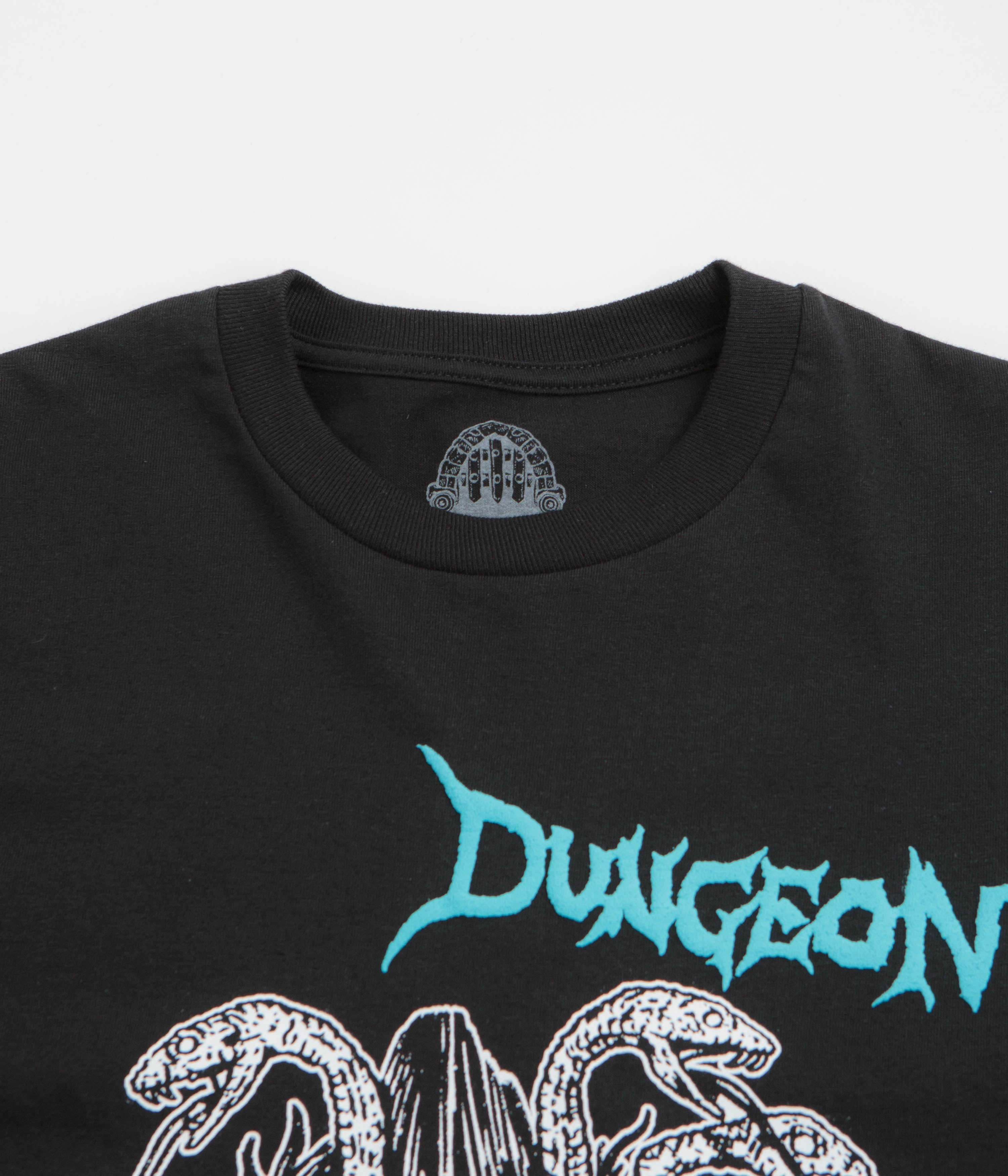 Recycled Polyester Blend Dungeon Medusa Long Sleeve T-Shirt - Black