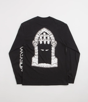 Dungeon Portcullis Logo Long Sleeve T-Shirt - Black Cozy Look Classic Fit