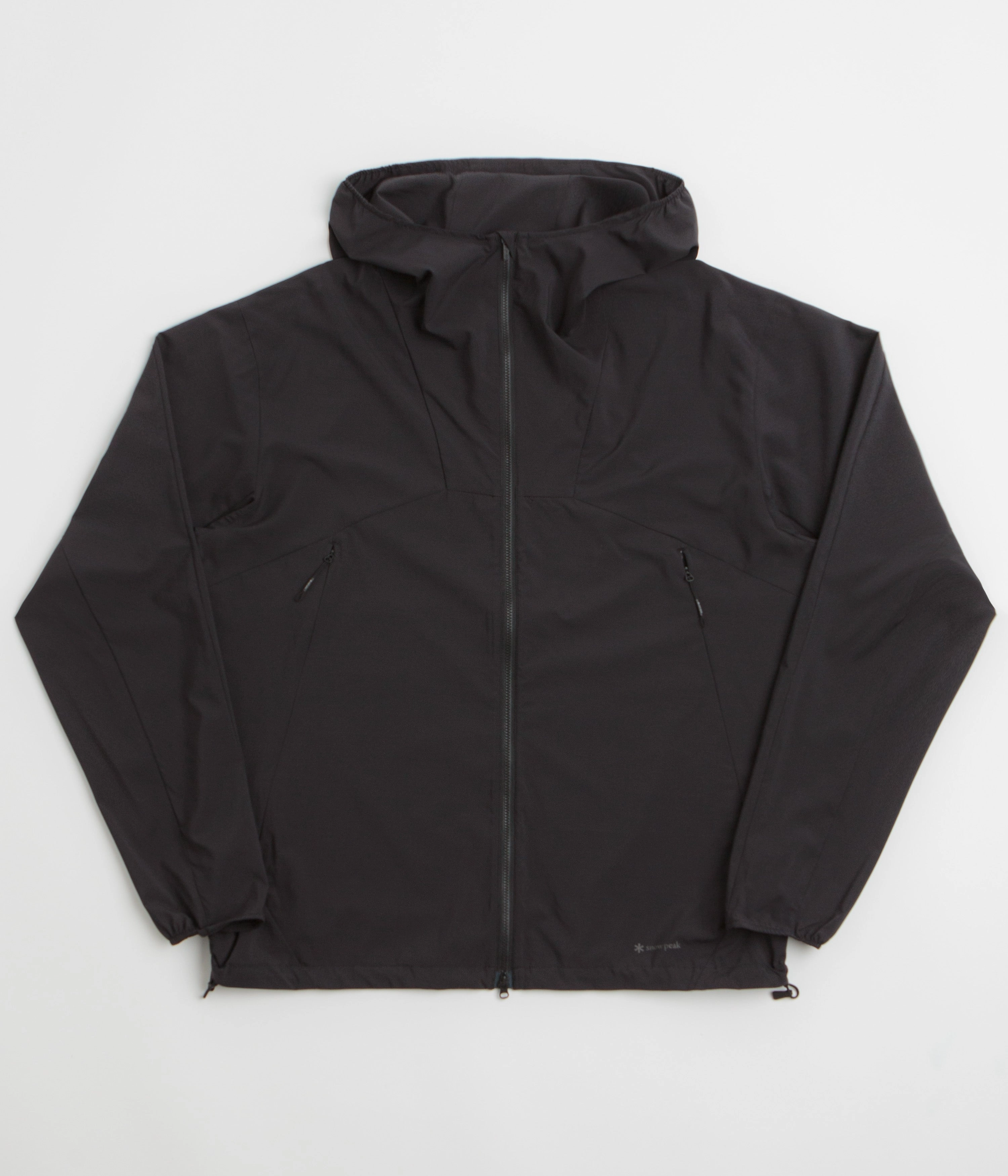 Snow Peak Shadow Ripstop Jacket - Black Shawl Lapel