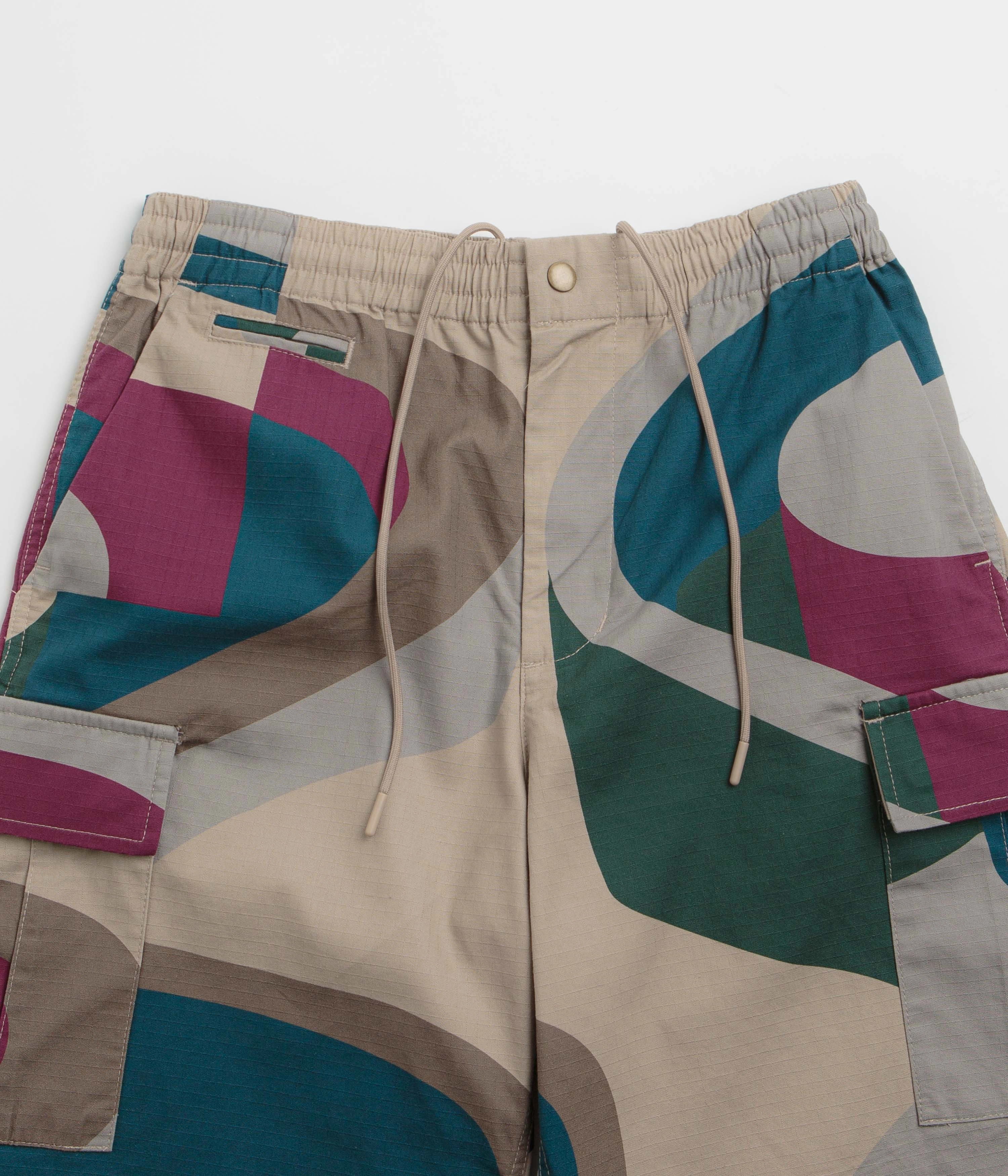by Parra The Wall Camo Shorts - Sand neon colors