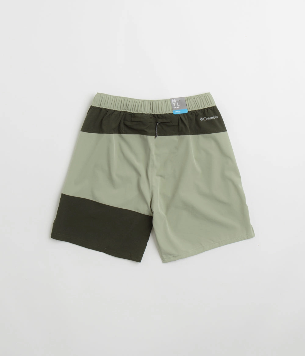 tall sizing On-The-Go Style Columbia Hike Color Block Shorts - Safari / Greenscape