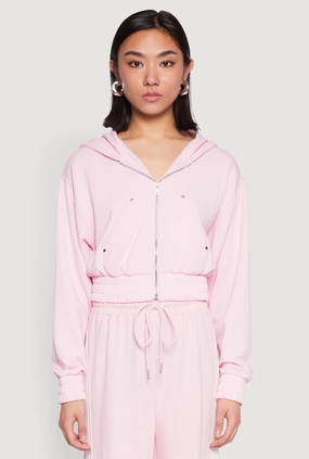 Iris Zip Front Hoodie Socialite Machine Washable Construction