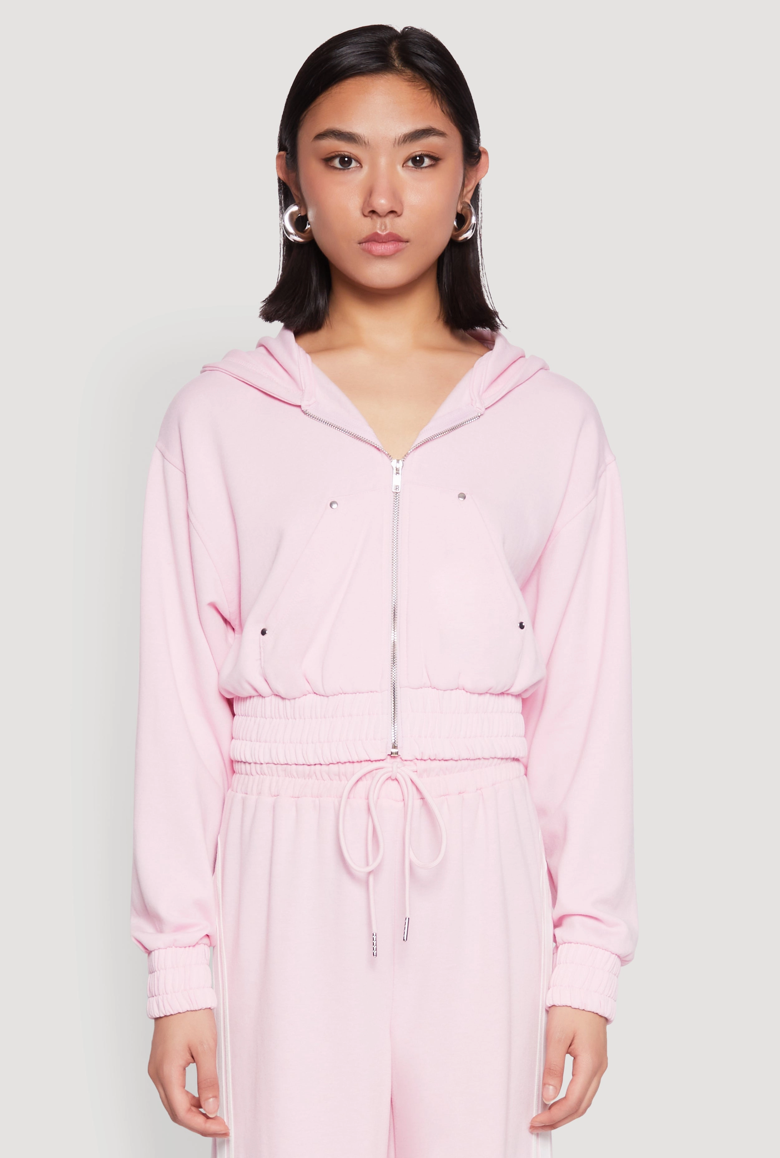 Iris Zip Front Hoodie Socialite Machine Washable Construction