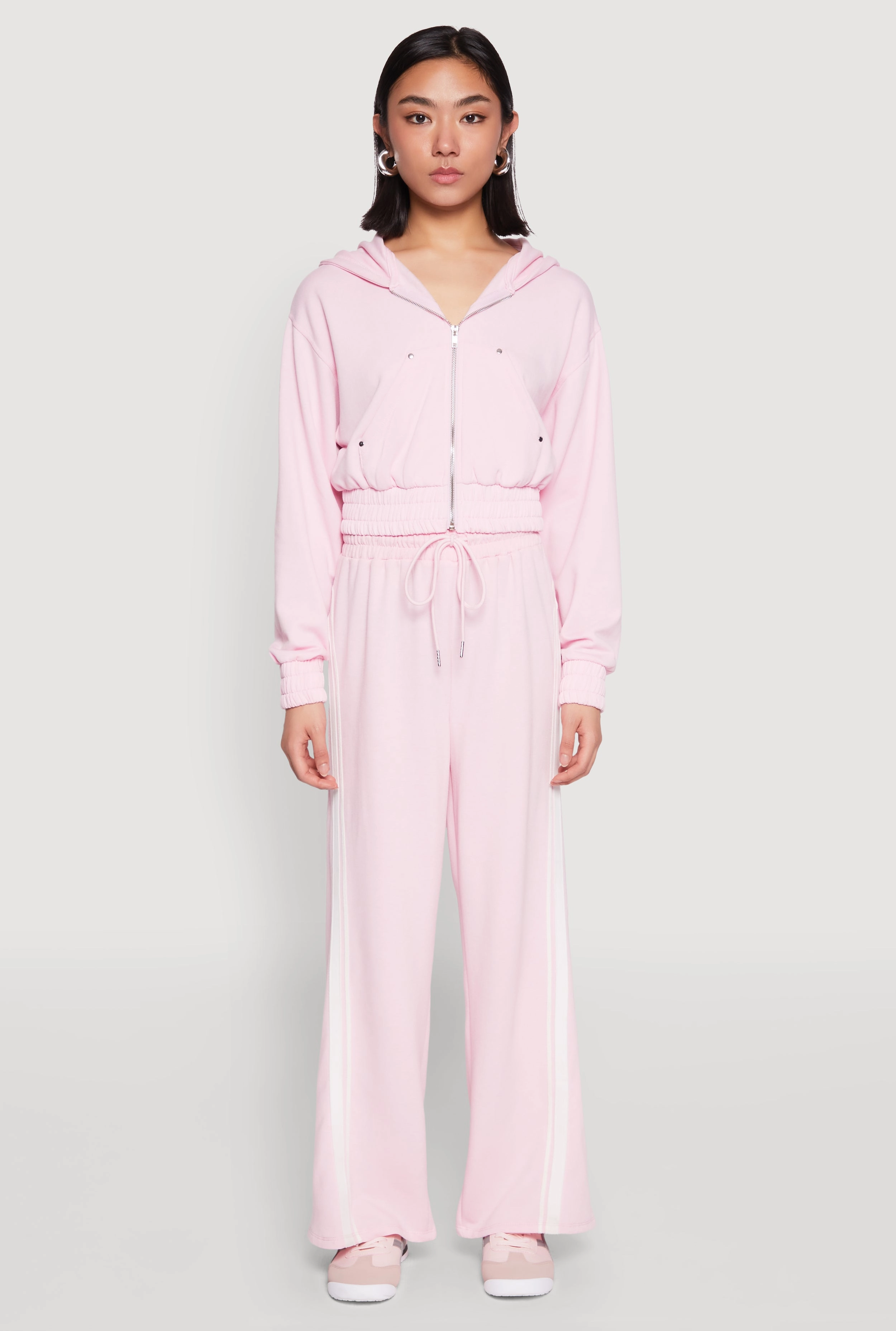 Iris Zip Front Hoodie Subtle Color