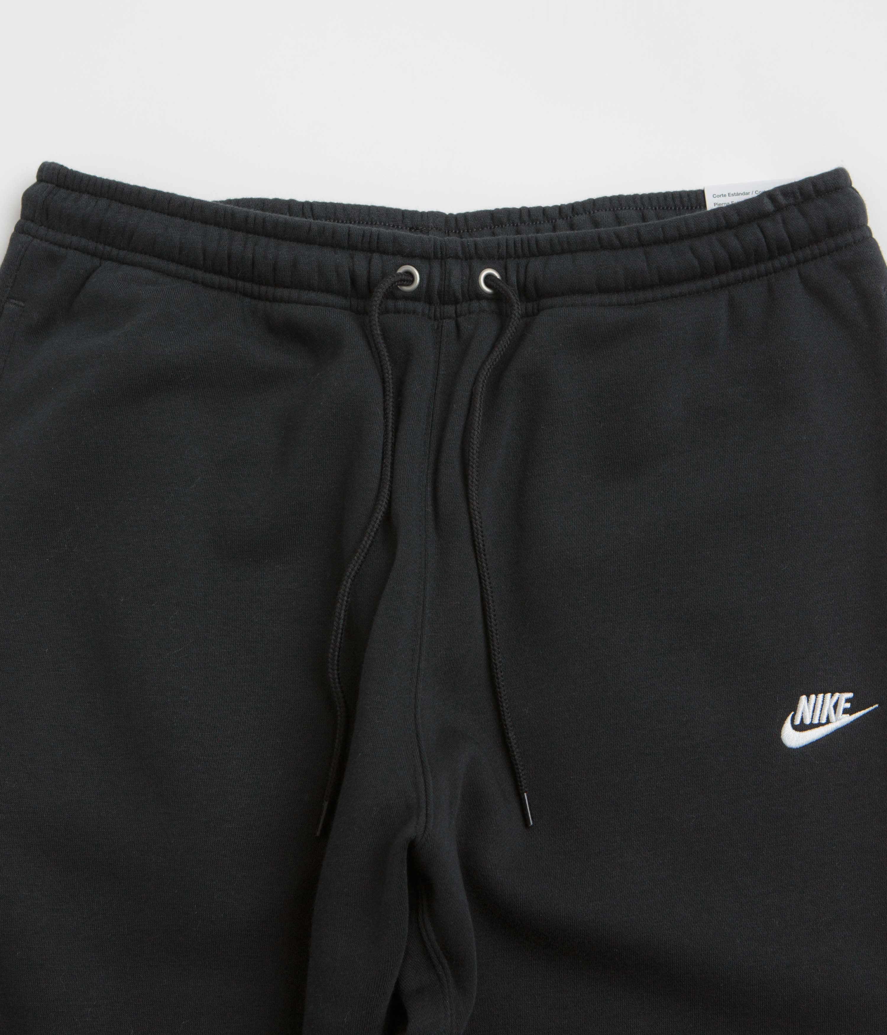 Nike Club Joggers - Black / Black / White Easy Match Movement Flex