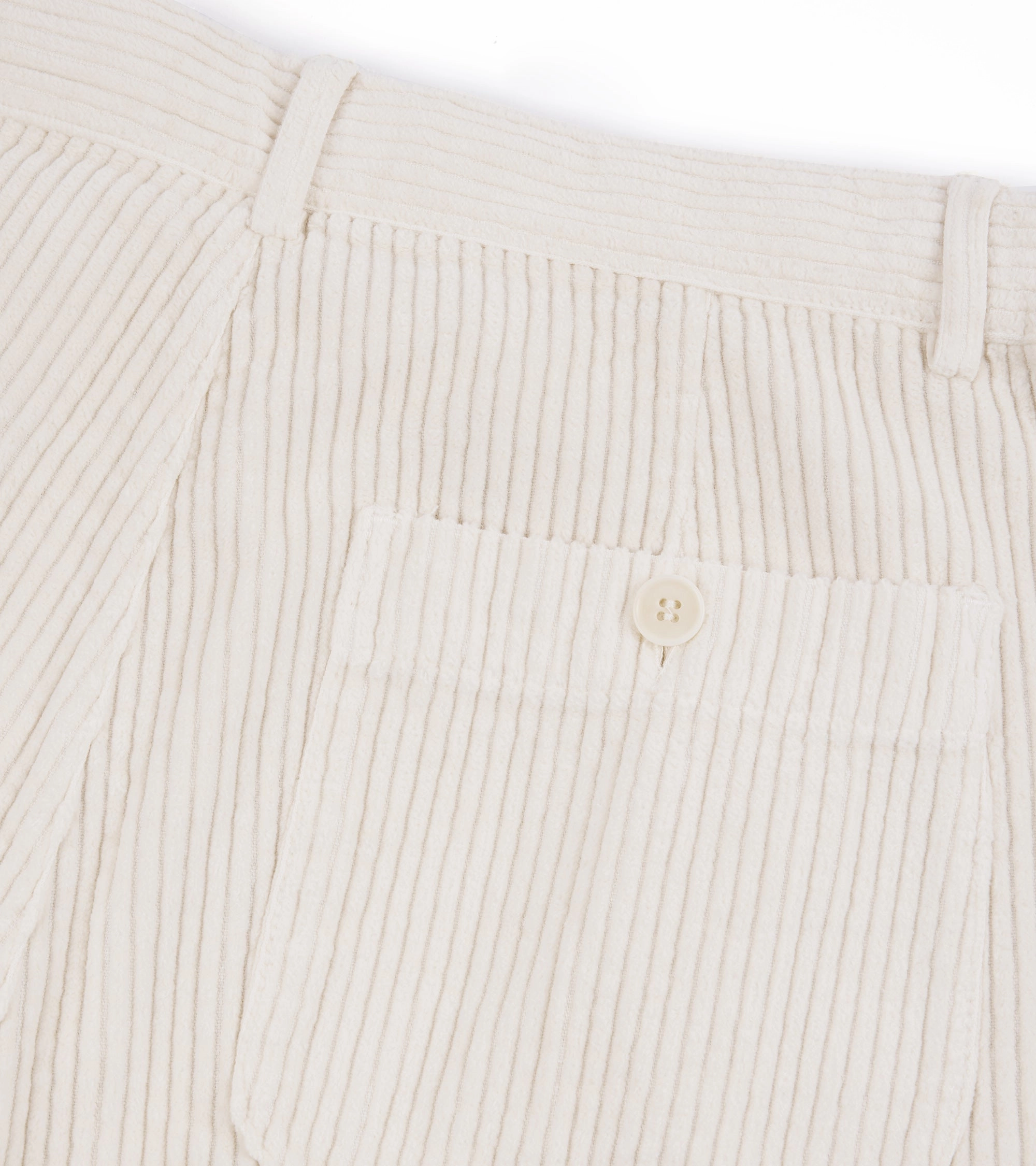 East Harbour Surplus Oxnard Wide Cotton Cord Easy Trousers: Off White PermeableCloth Classic Look