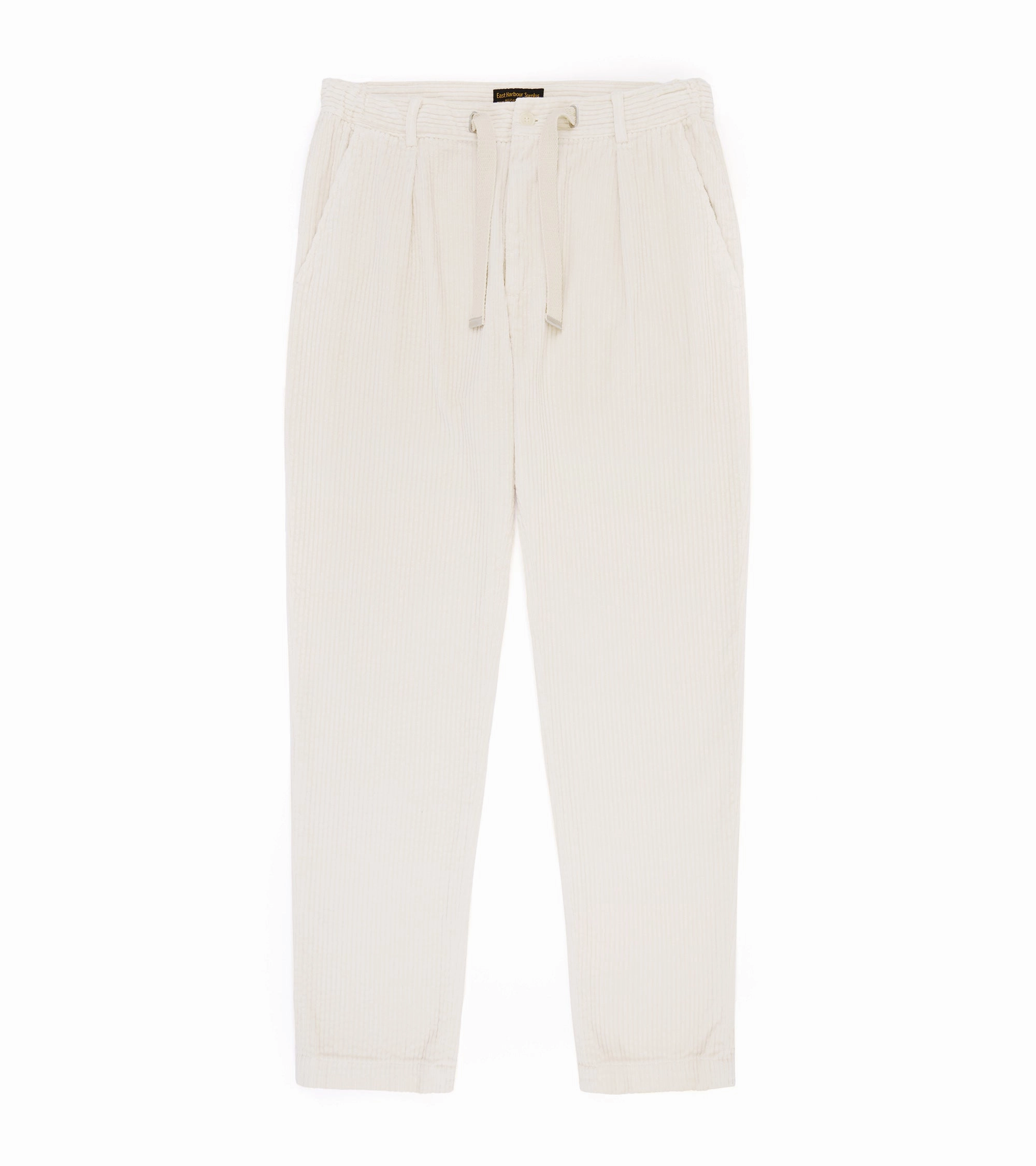 Athletic Fit City Ready East Harbour Surplus Oxnard Wide Cotton Cord Easy Trousers: Off White